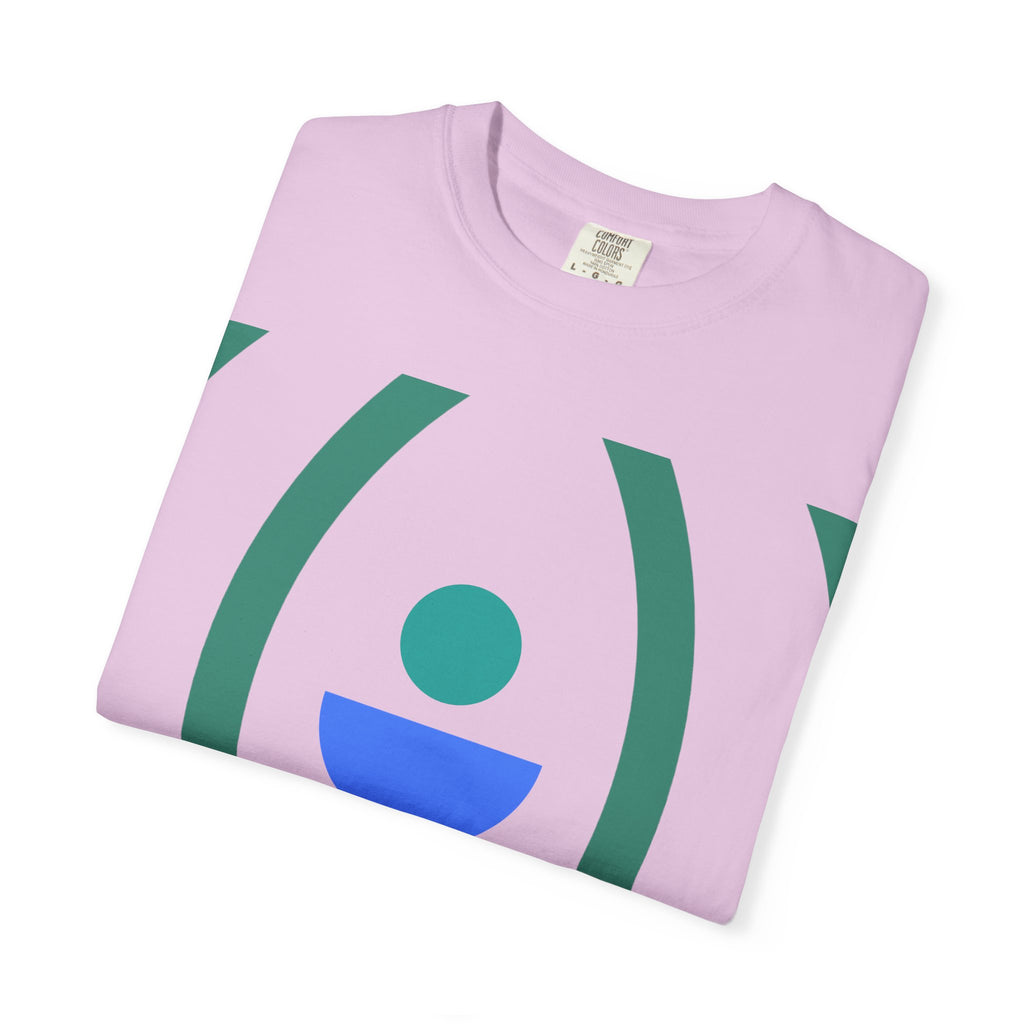 Minimalist Lotus Symbol T-Shirt — Modern Geometric Spiritual Tee