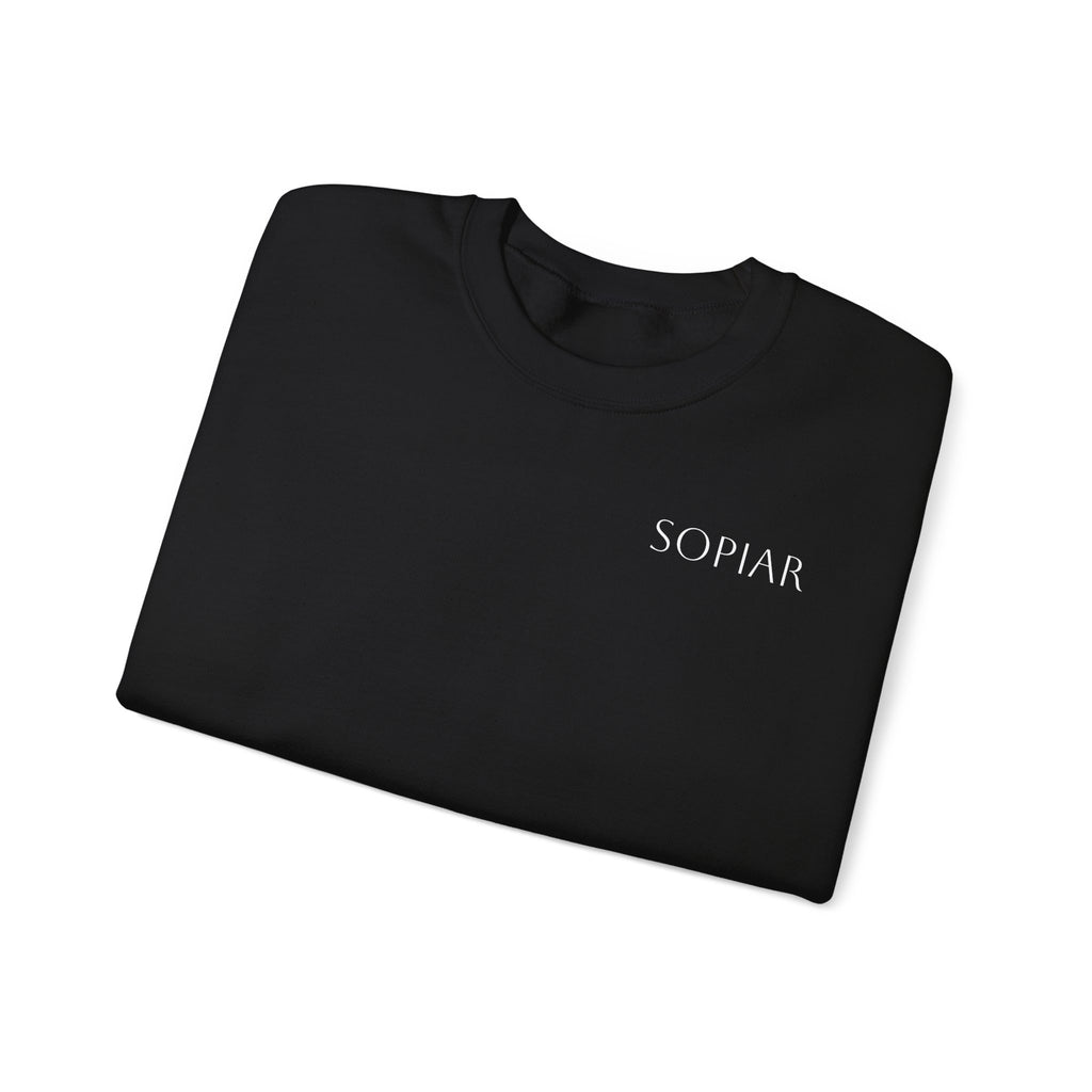 Minimal 'SOPIAR' Logo Crewneck Sweatshirt — Women's/Men's Casual White Pullover