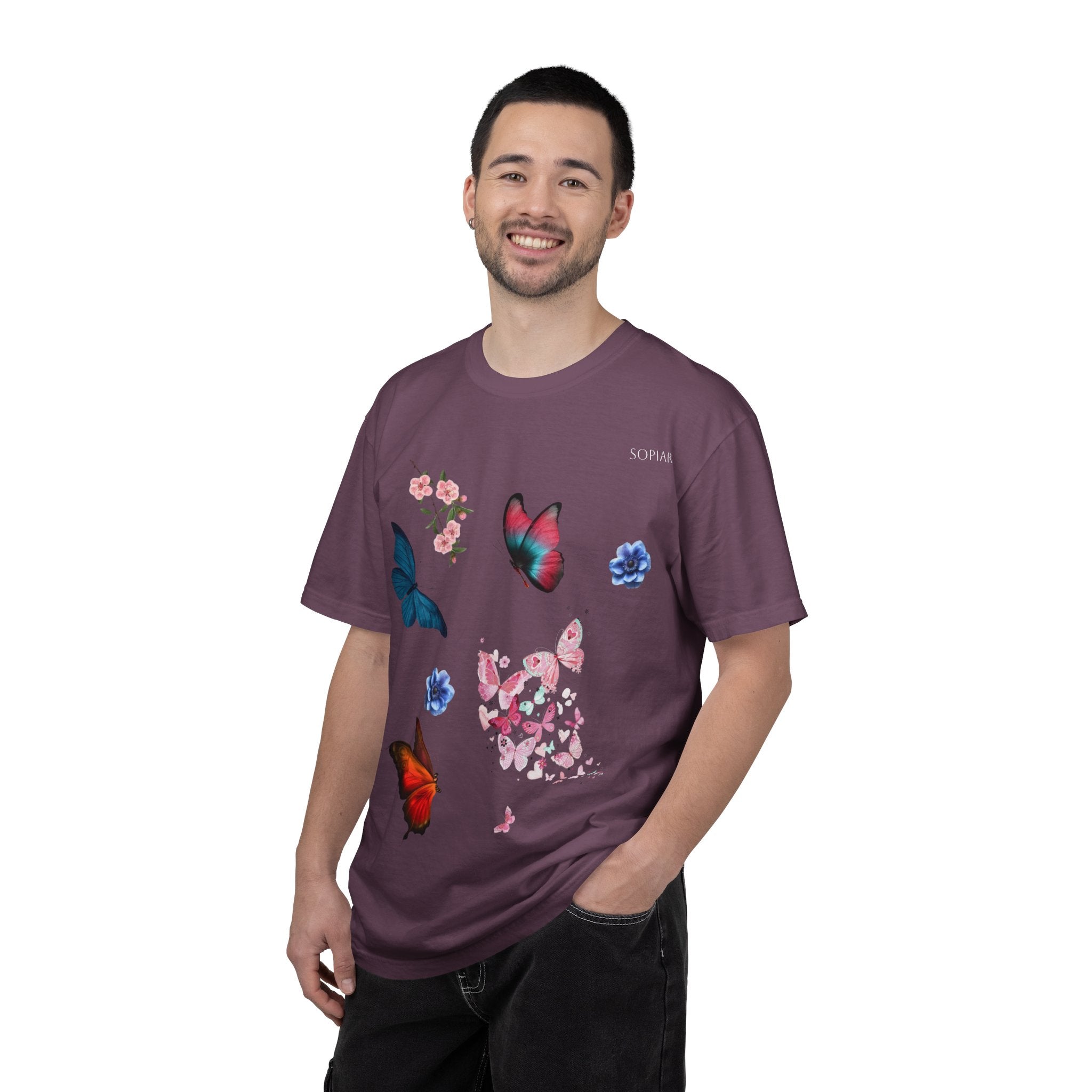 Butterfly Garden T-Shirt — Colorful Floral & Butterflies Graphic Tee