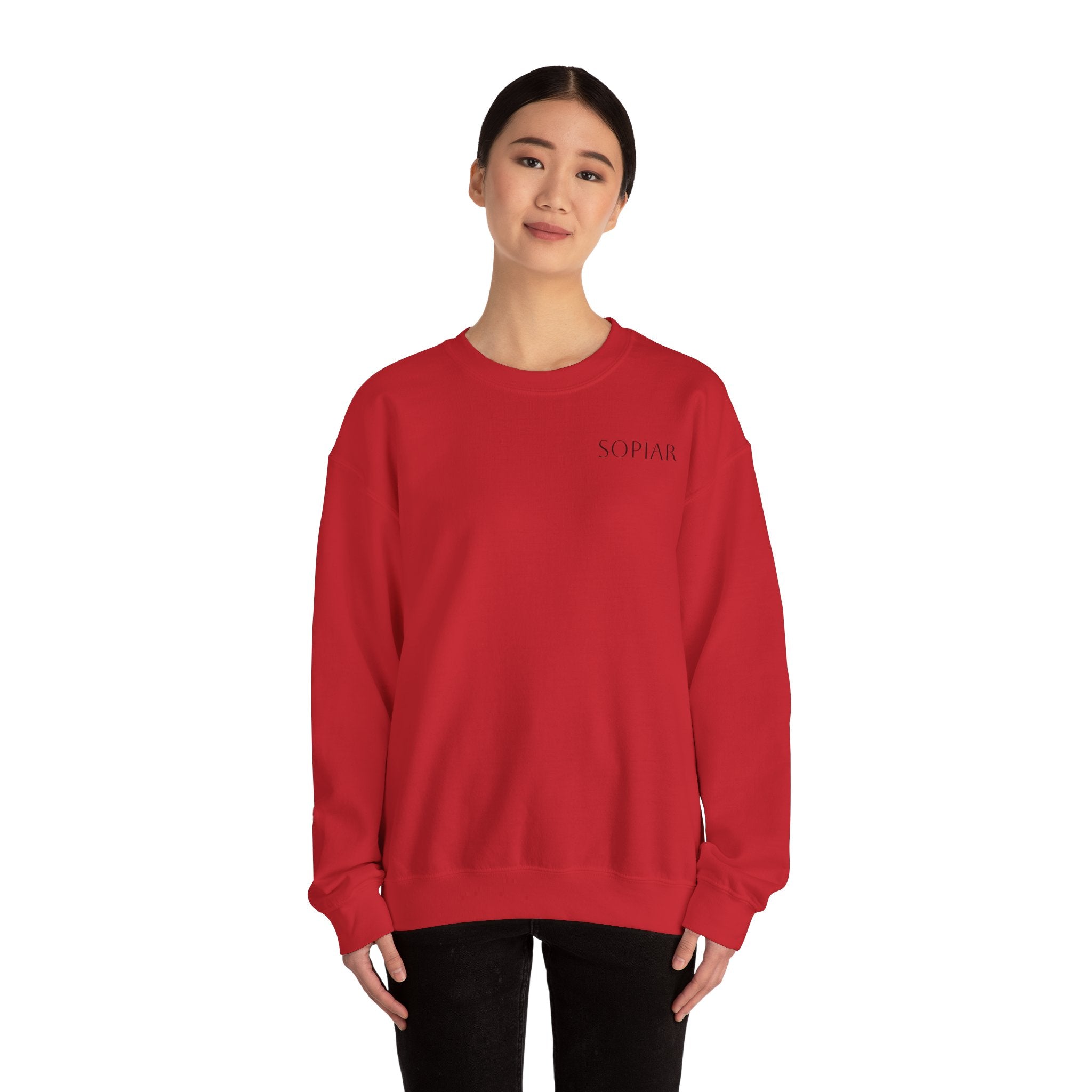 Minimal 'SOPIAR' Logo Crewneck Sweatshirt — Women's/Men's Casual White Pullover