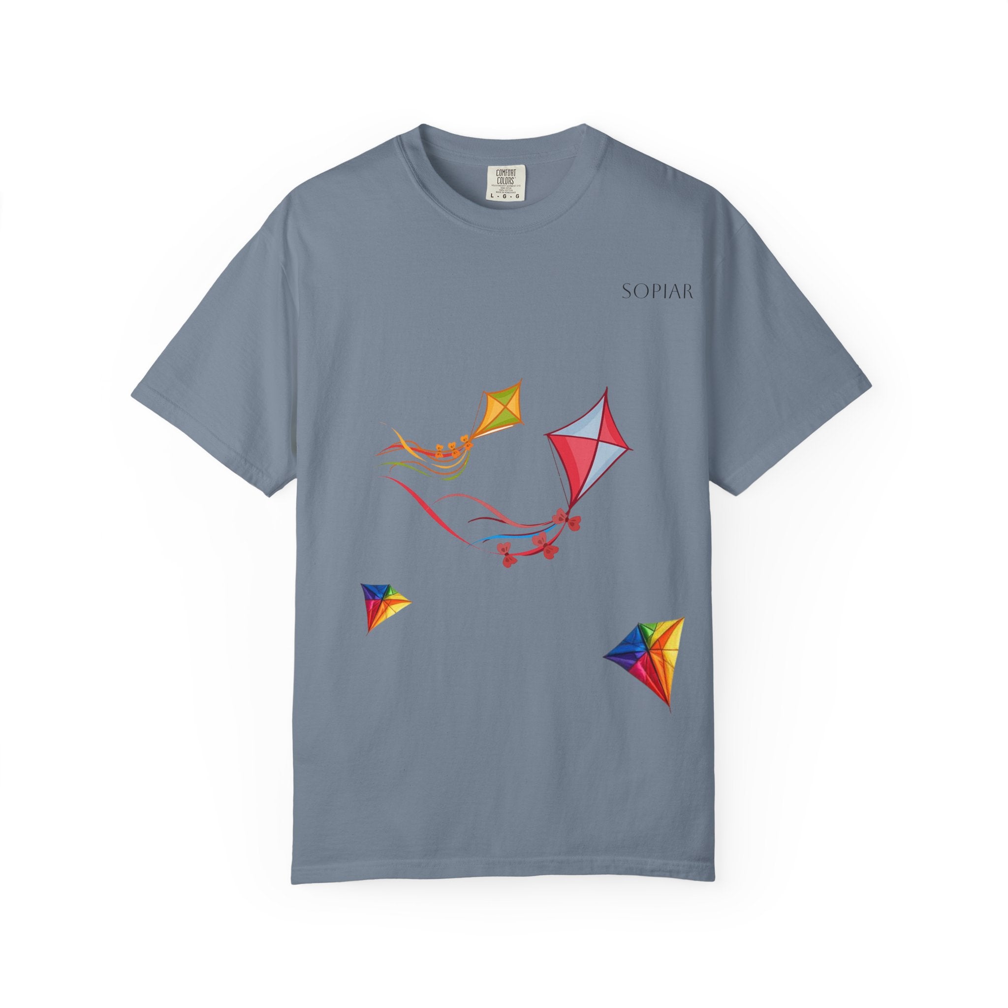 Kites Graphic T-Shirt — Colorful Flying Kites Tee