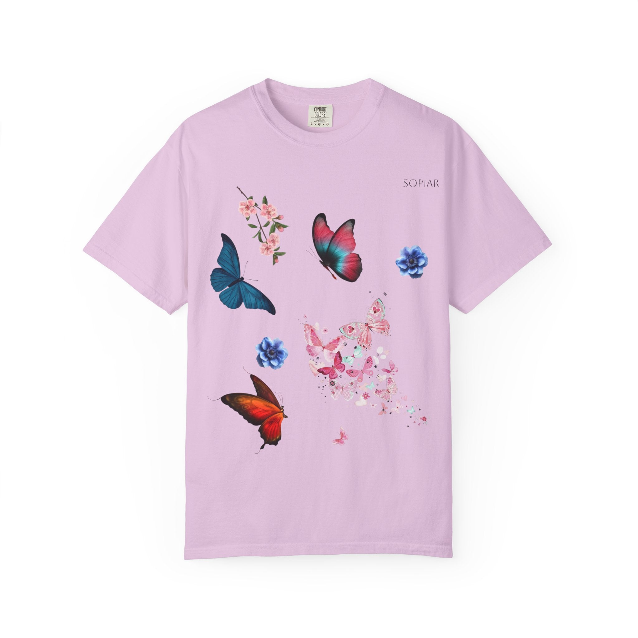 Butterfly Garden T-Shirt — Colorful Floral & Butterflies Graphic Tee