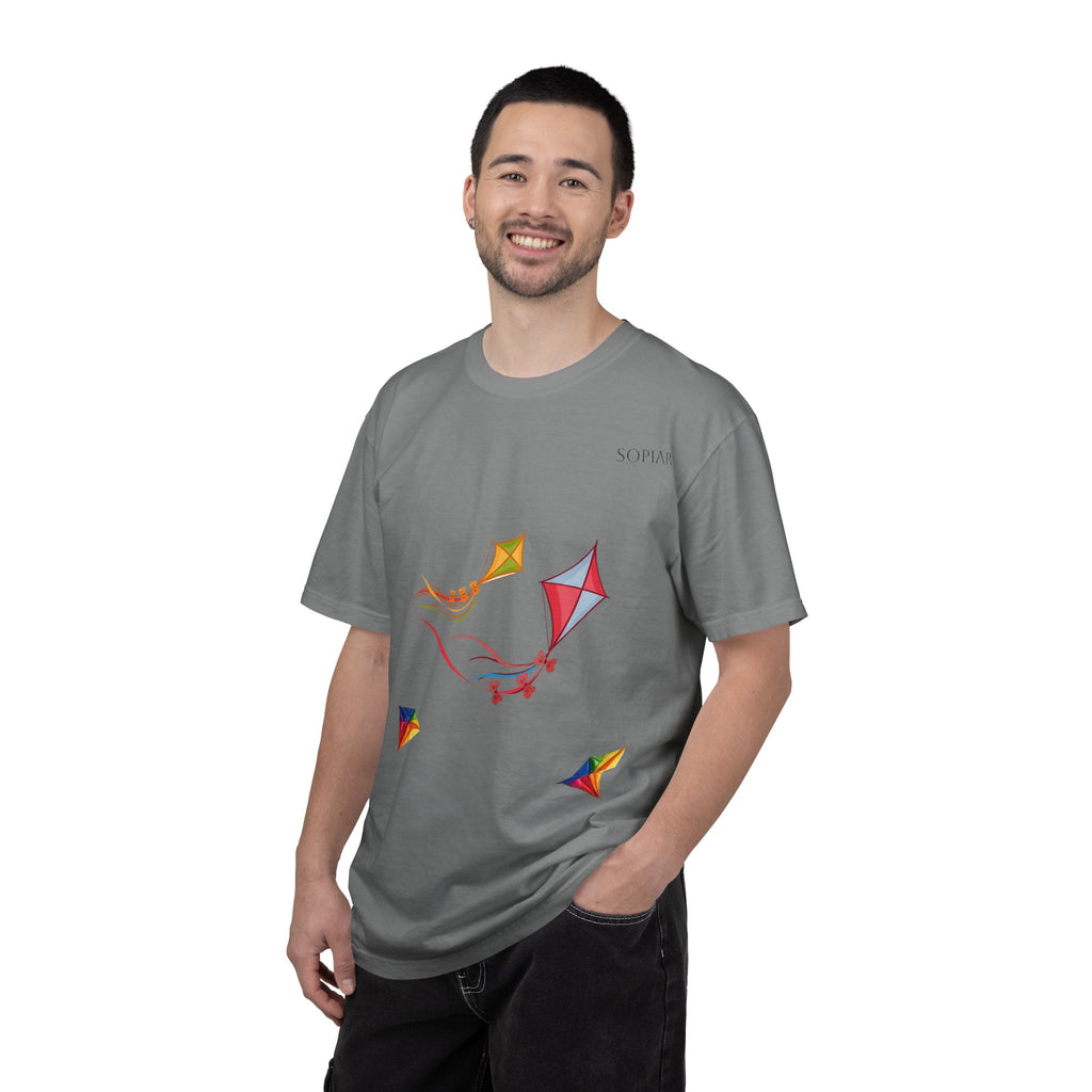 Kites Graphic T-Shirt — Colorful Flying Kites Tee