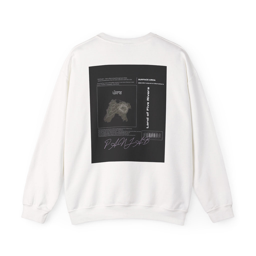 Sopiar Graphic Crewneck Sweatshirt — Minimal Back Art & Panjab design