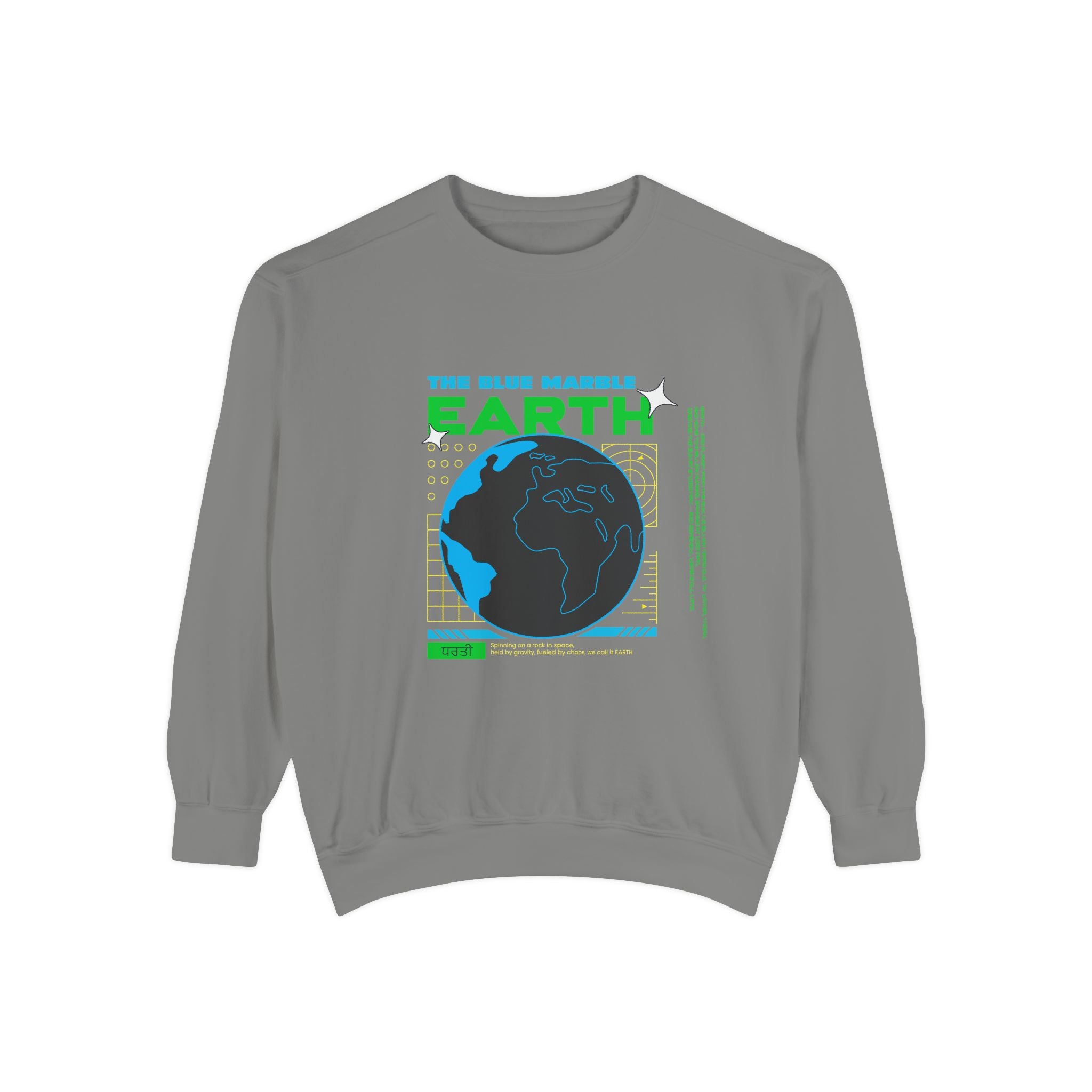 Earth Day Graphic Sweatshirt — The Blue Marble Globe Design