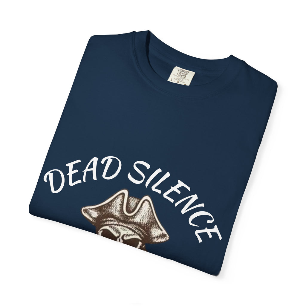 Dead Silence Pirate Skull T‑Shirt — Crossed Swords Graphic Tee