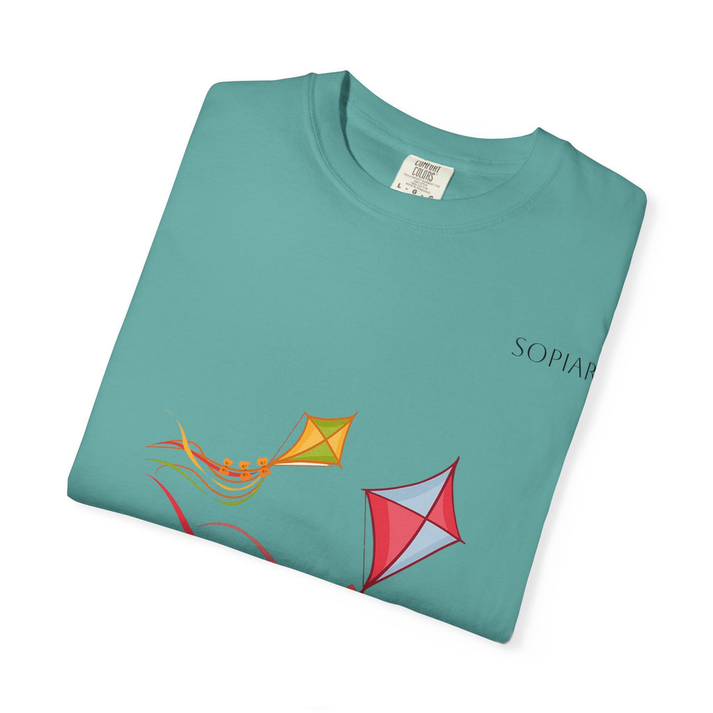 Kites Graphic T-Shirt — Colorful Flying Kites Tee