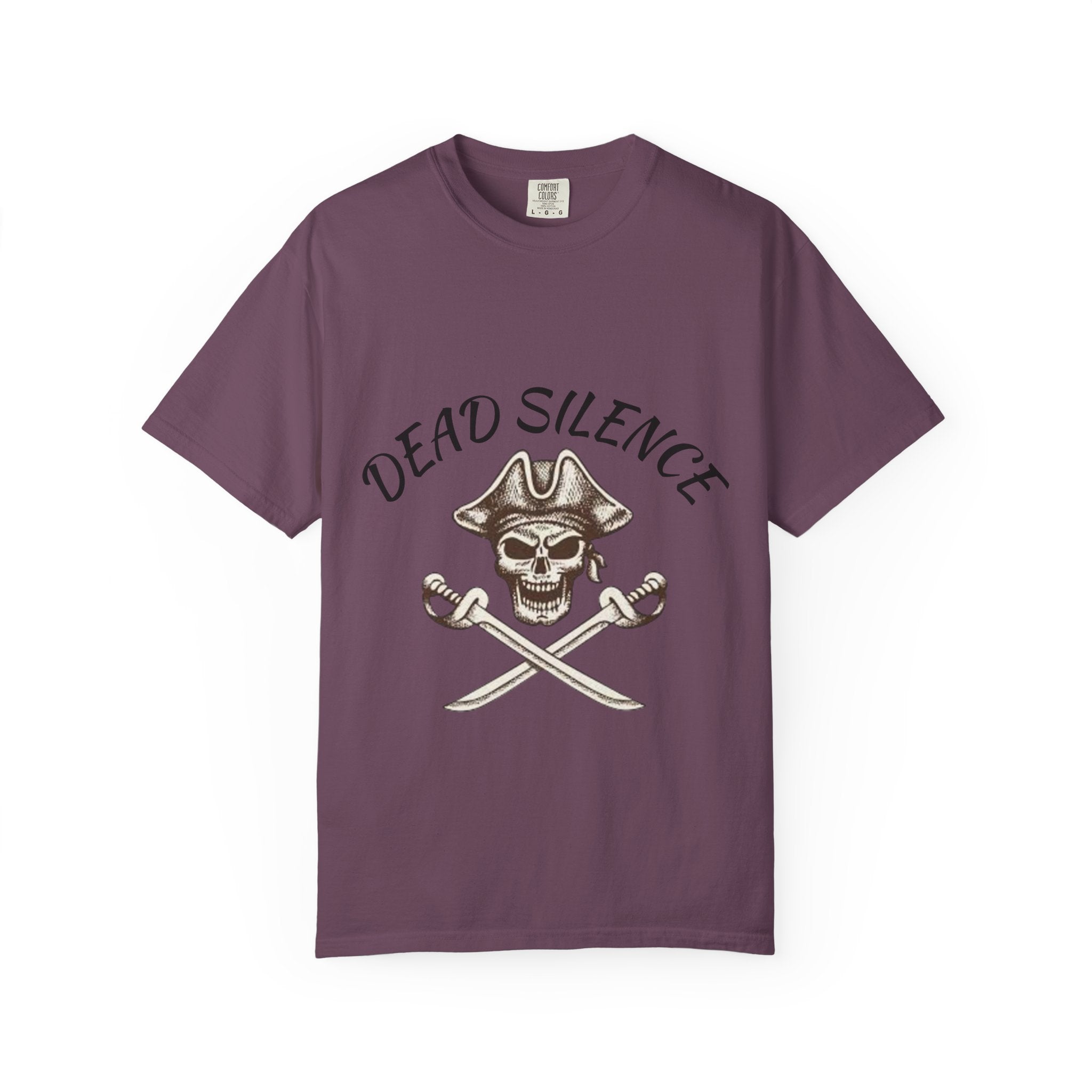 Dead Silence Pirate Skull T‑Shirt — Crossed Swords Graphic Tee