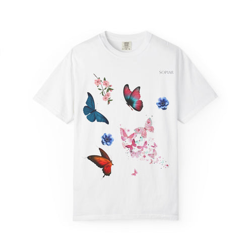 Butterfly Garden T-Shirt — Colorful Floral & Butterflies Graphic Tee