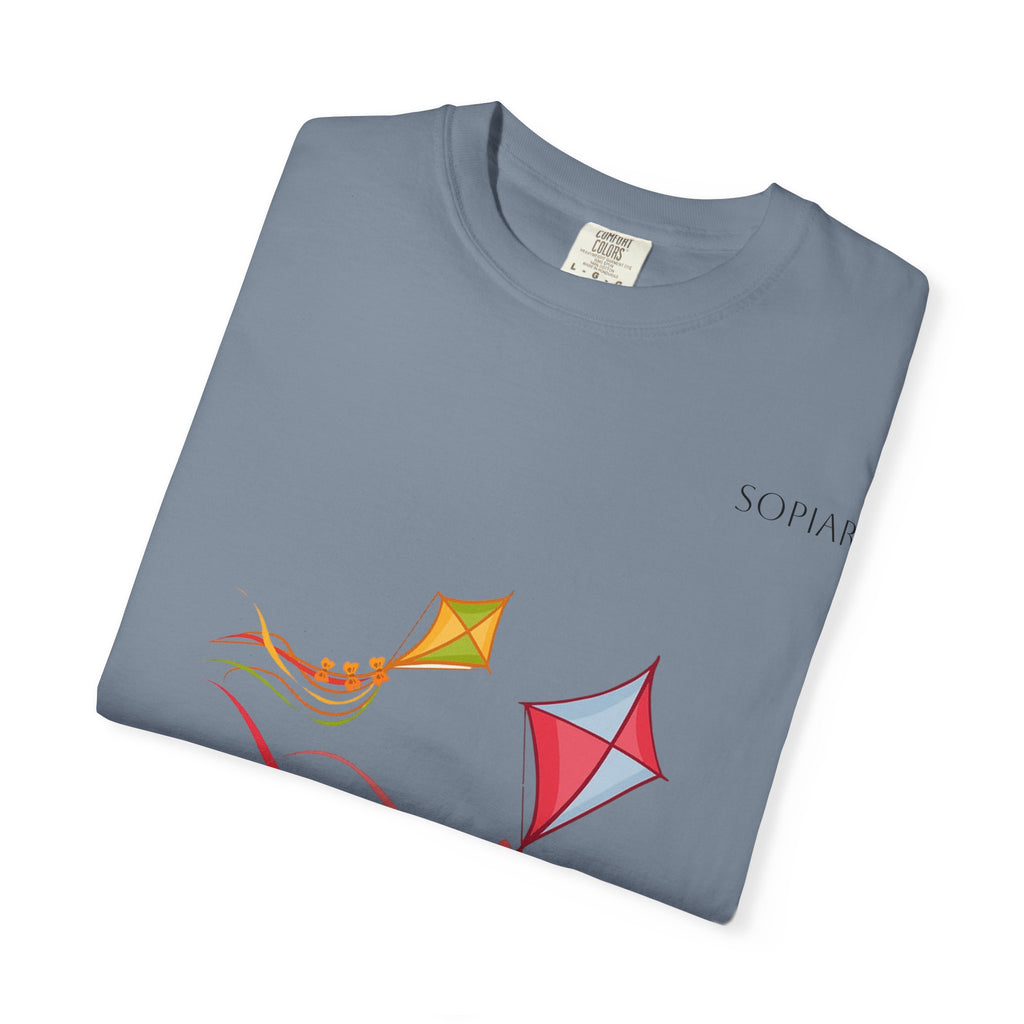 Kites Graphic T-Shirt — Colorful Flying Kites Tee