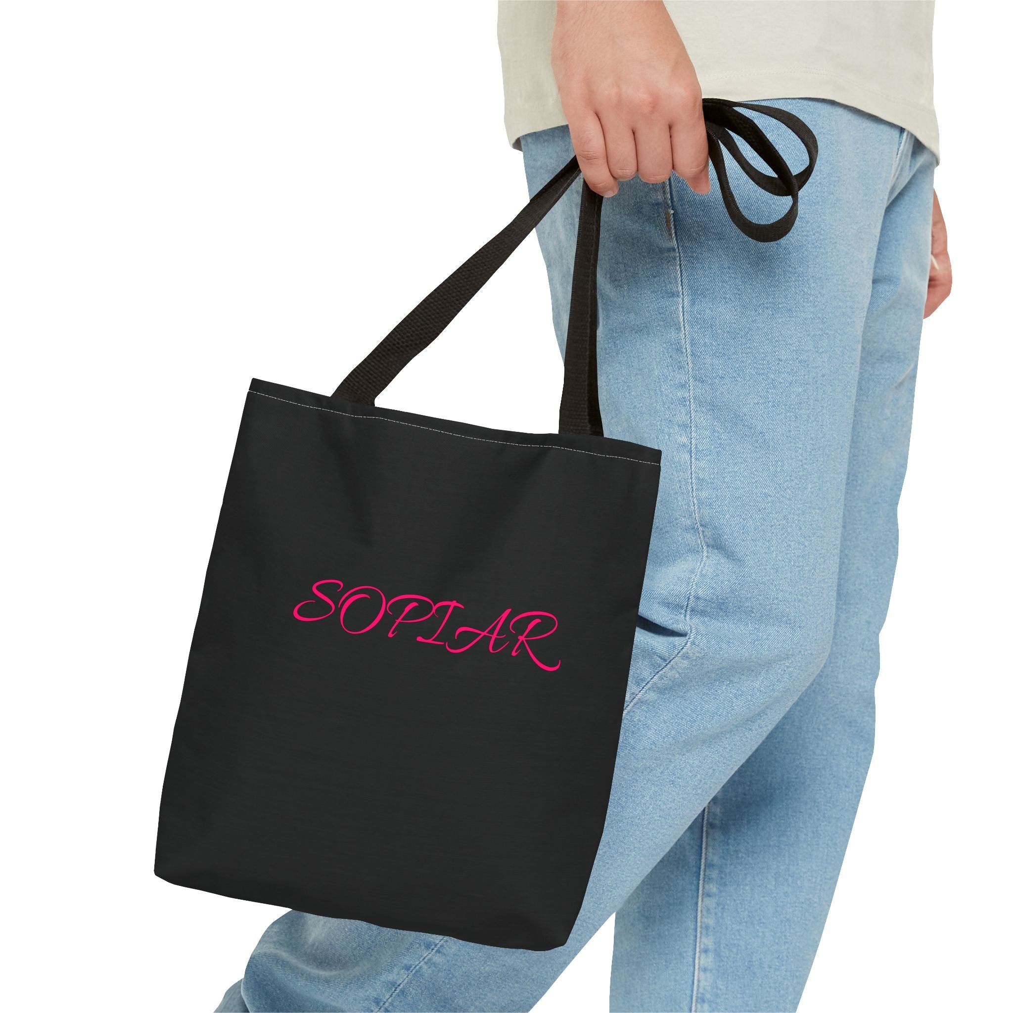 Personalized Script Name Tote Bag — Custom 'SOPHAR' Monogram Canvas Tote