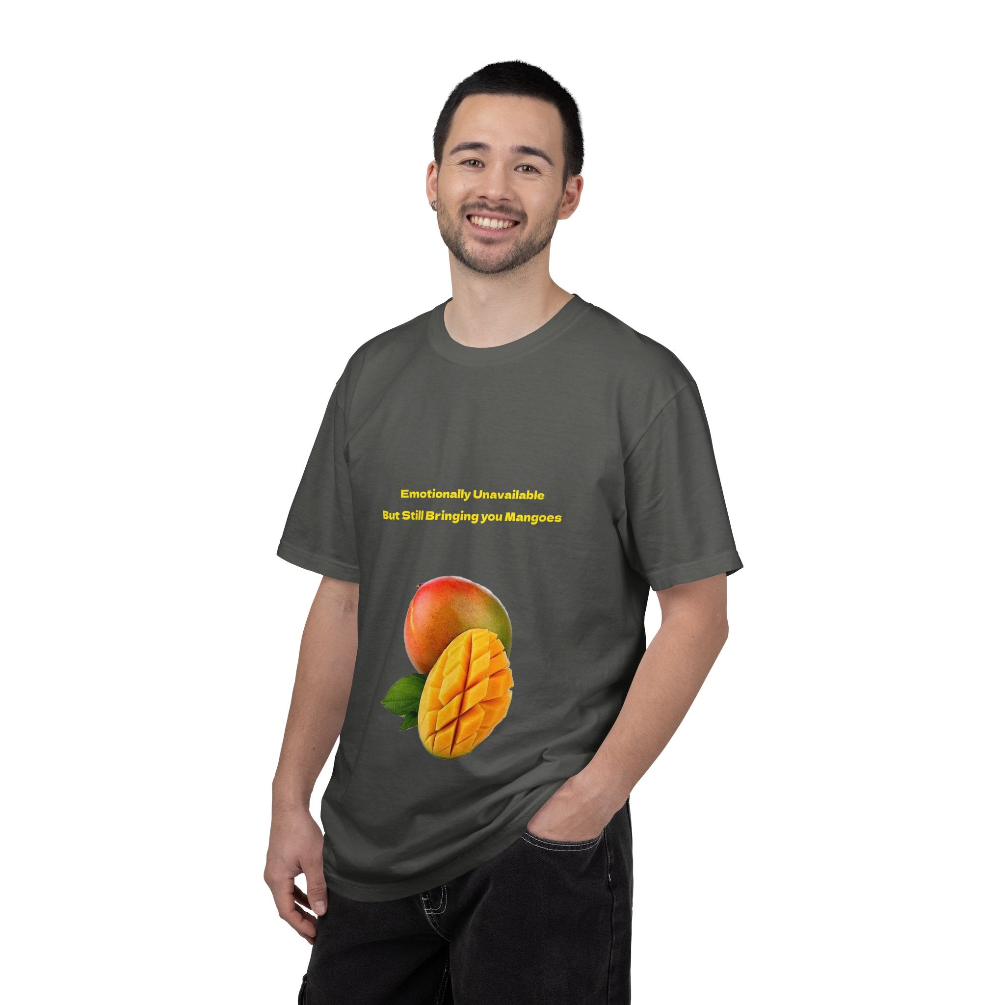 Mango Fruit Graphic T-Shirt — Tropical Sliced Mango Tee