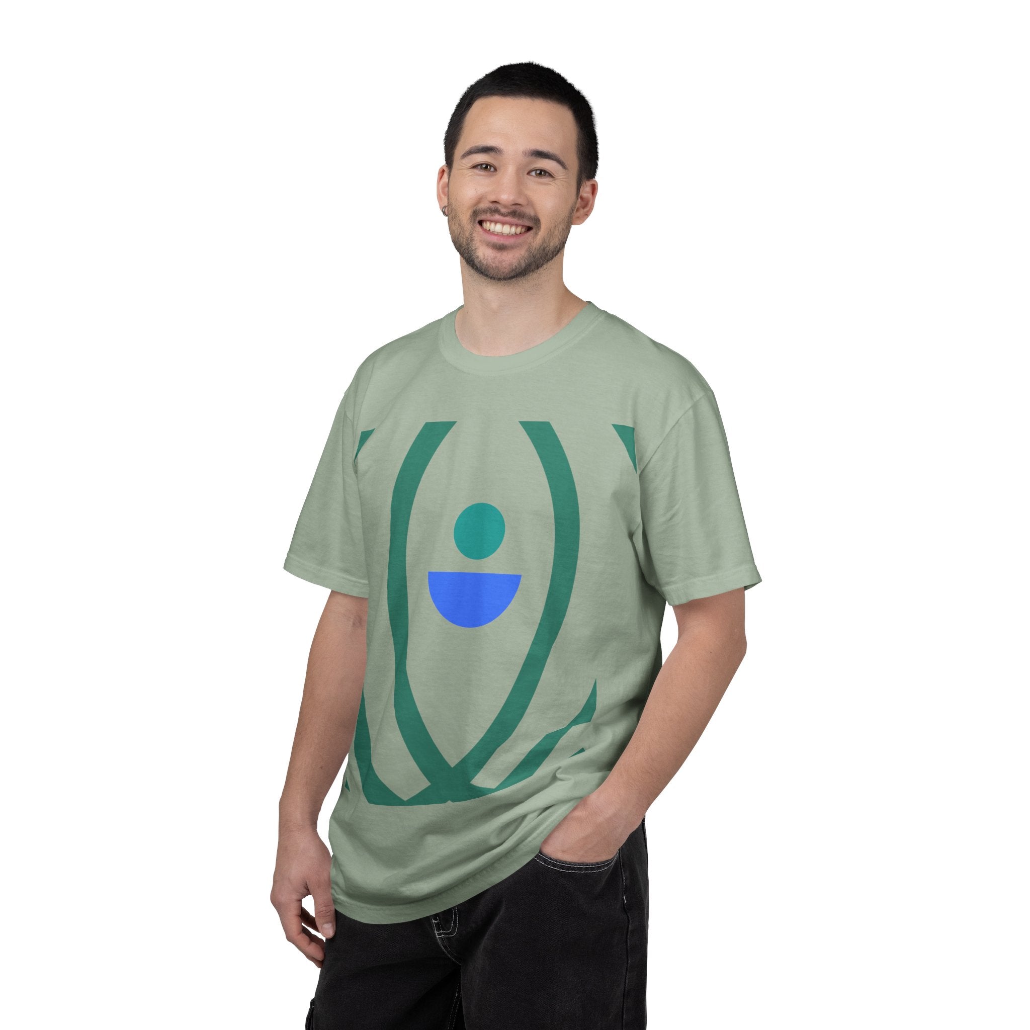 Minimalist Lotus Symbol T-Shirt — Modern Geometric Spiritual Tee