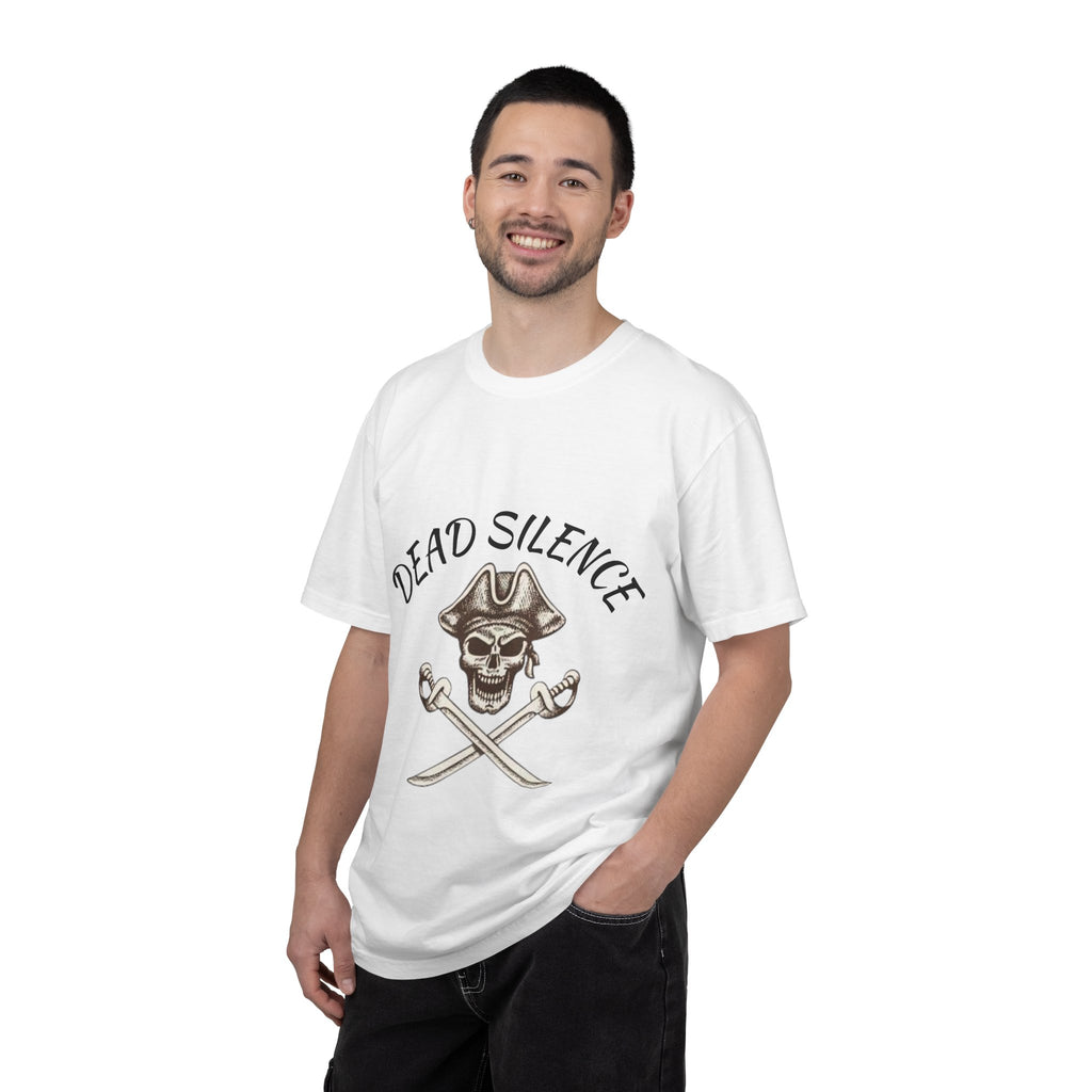 Dead Silence Pirate Skull T‑Shirt — Crossed Swords Graphic Tee