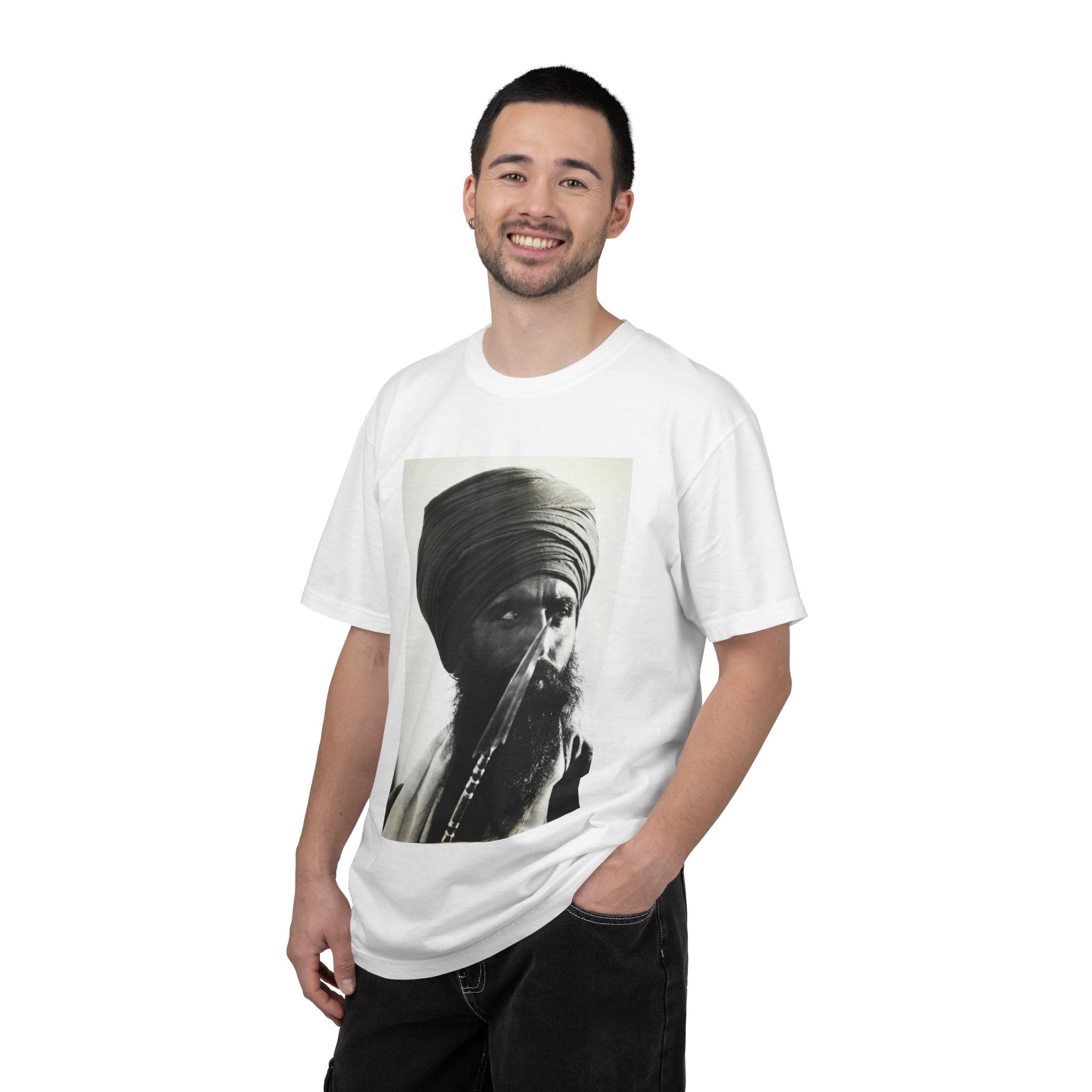 Graphic T-Shirt — Vintage Turban Portrait Photo Tee- Jarnail Singh Bhindranwale