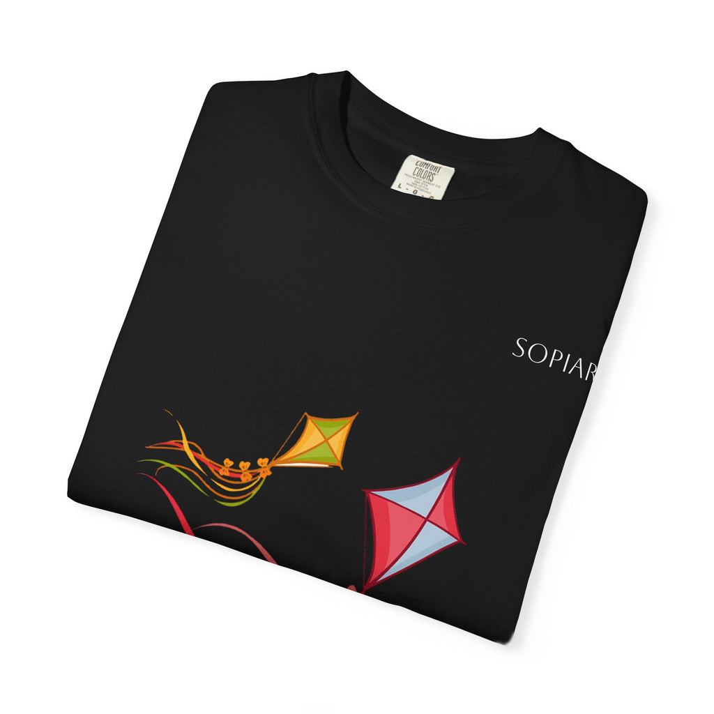 Kites Graphic T-Shirt — Colorful Flying Kites Tee