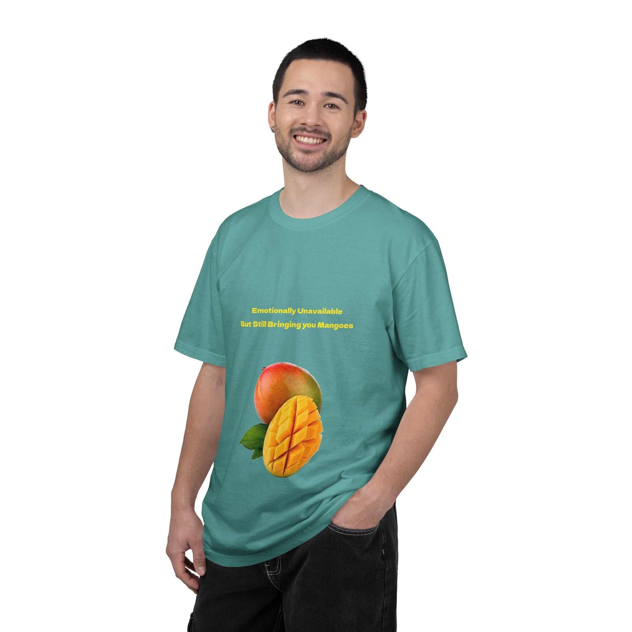 Mango Fruit Graphic T-Shirt — Tropical Sliced Mango Tee