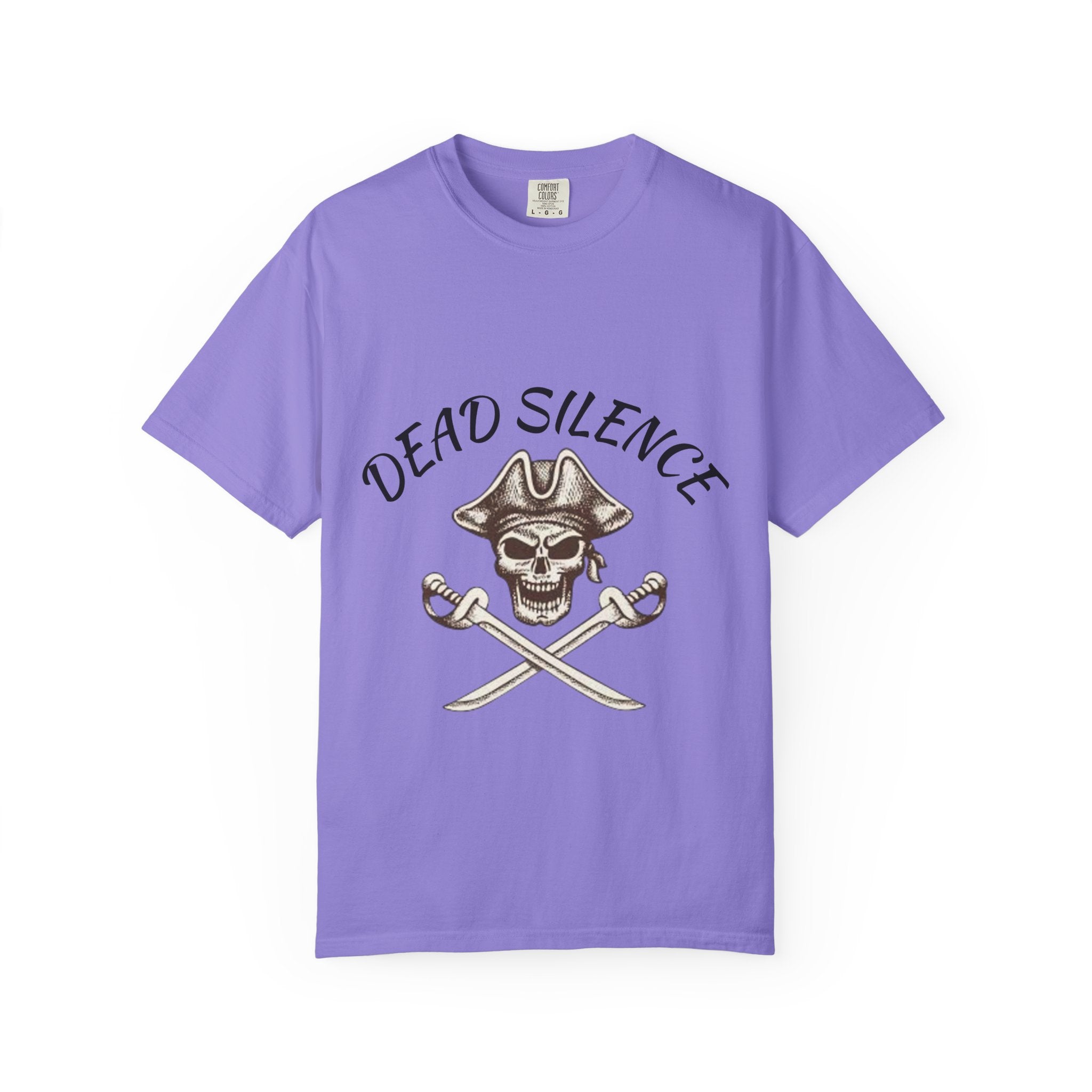Dead Silence Pirate Skull T‑Shirt — Crossed Swords Graphic Tee