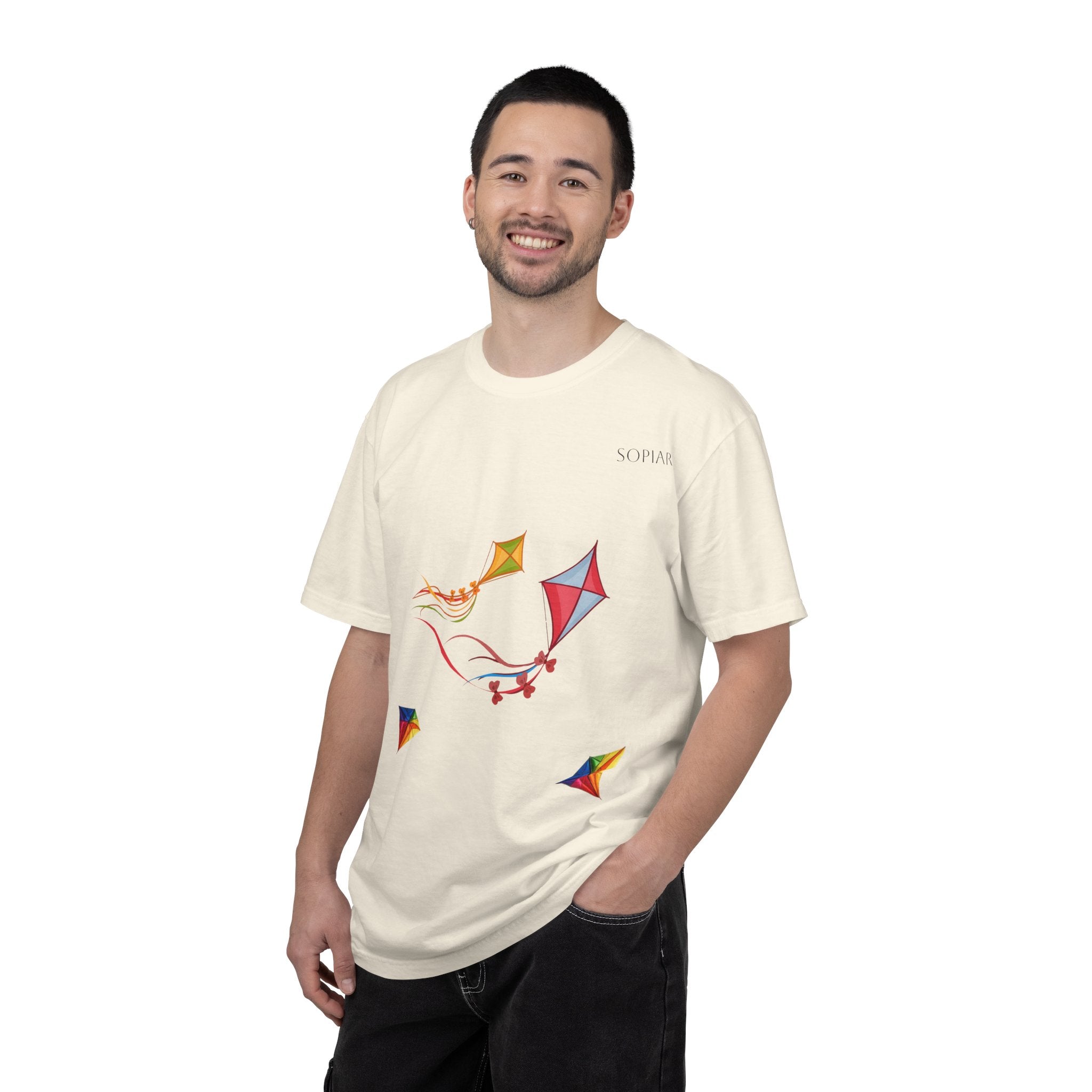 Kites Graphic T-Shirt — Colorful Flying Kites Tee