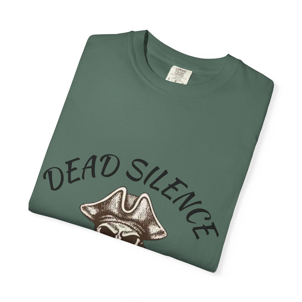 Dead Silence Pirate Skull T‑Shirt — Crossed Swords Graphic Tee