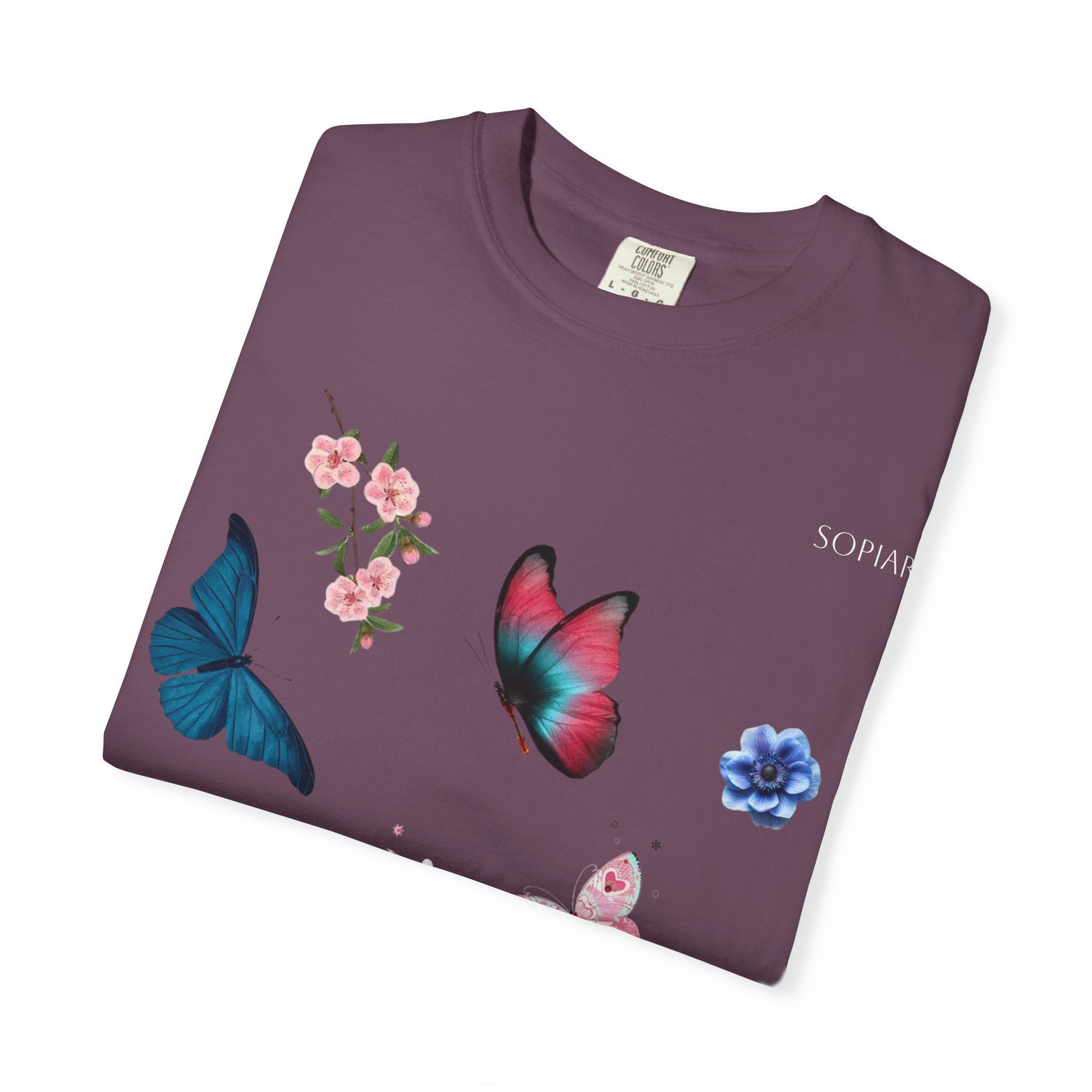 Butterfly Garden T-Shirt — Colorful Floral & Butterflies Graphic Tee