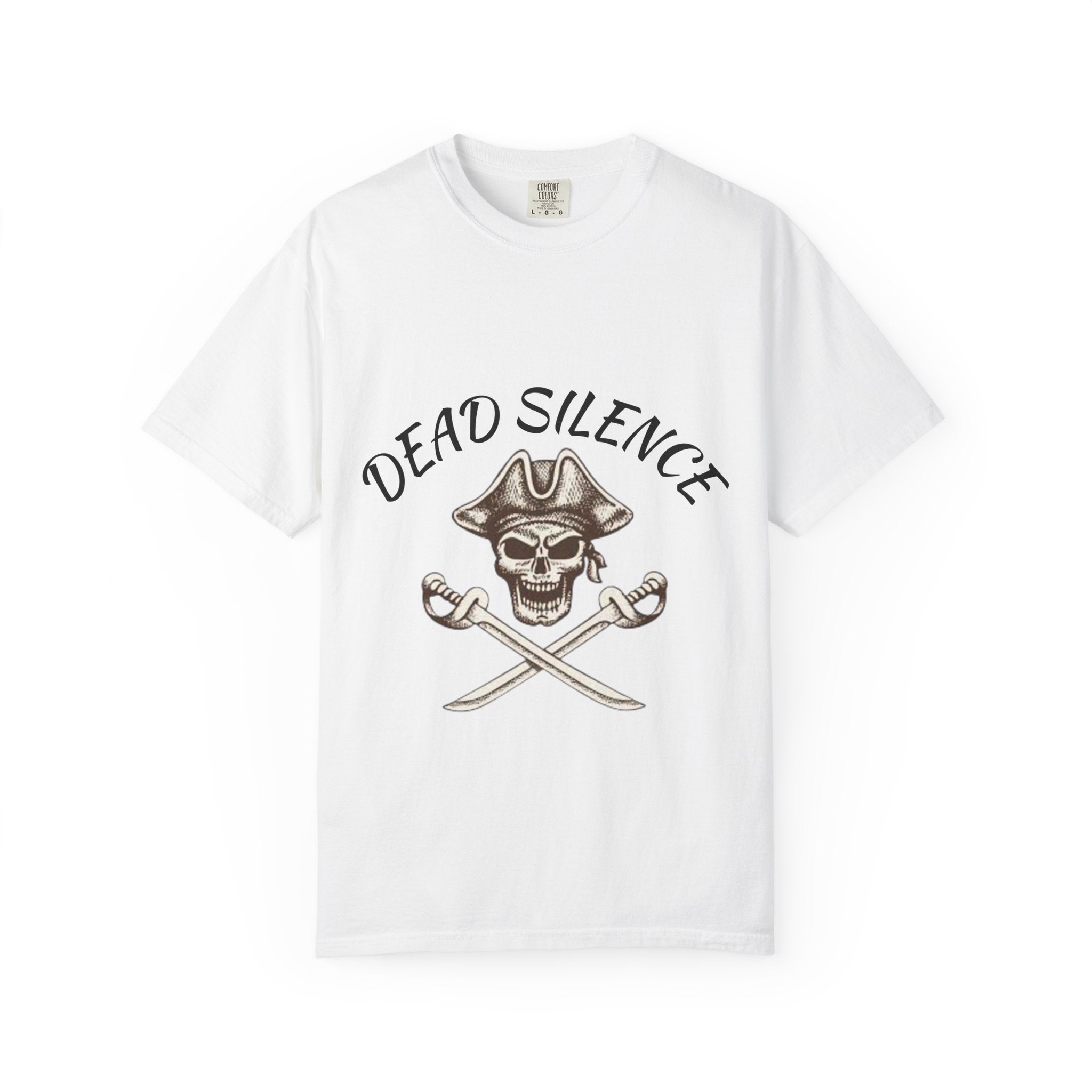 Dead Silence Pirate Skull T‑Shirt — Crossed Swords Graphic Tee