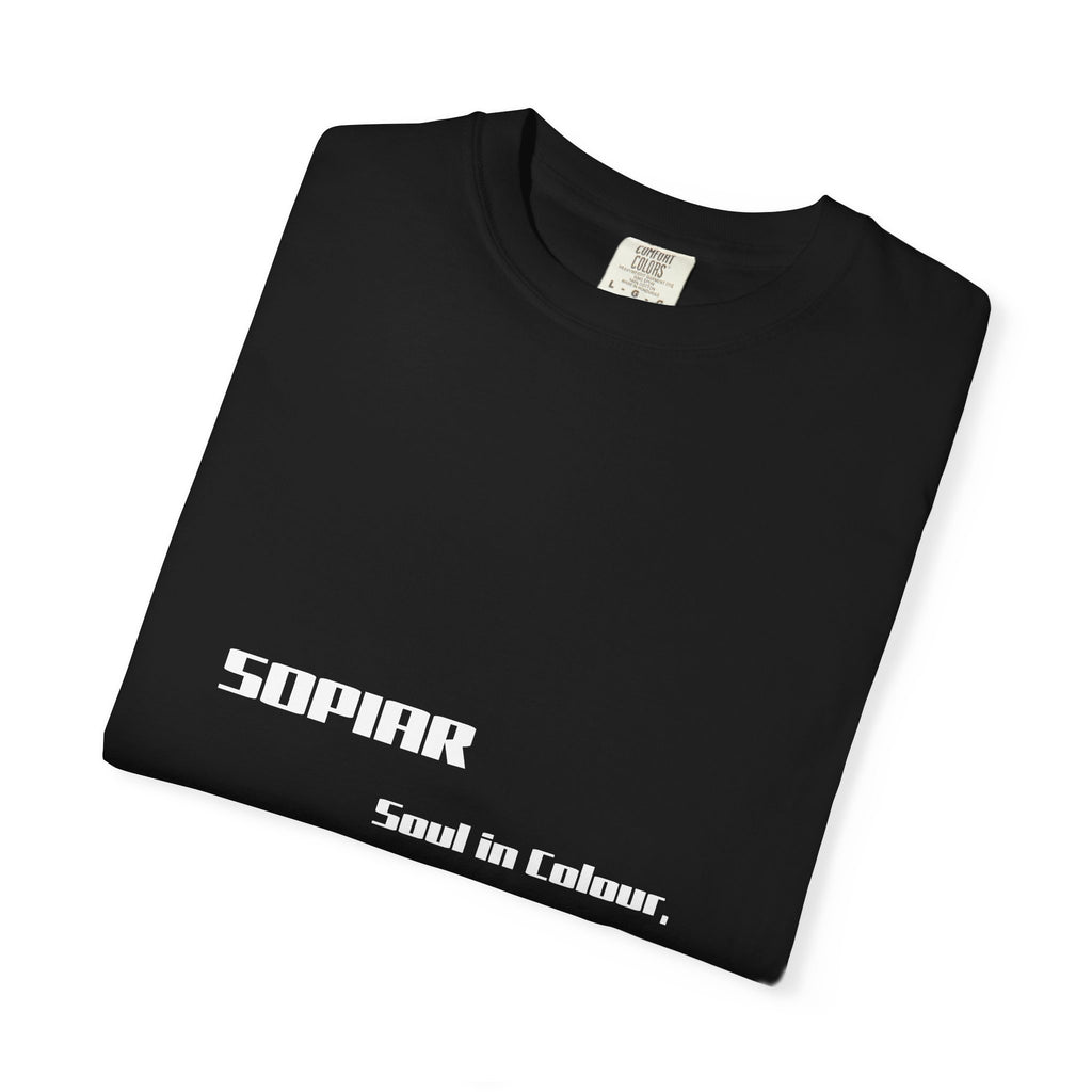 Sopiar 'Soul in Colour, Filled in Motion' Graphic T-Shirt