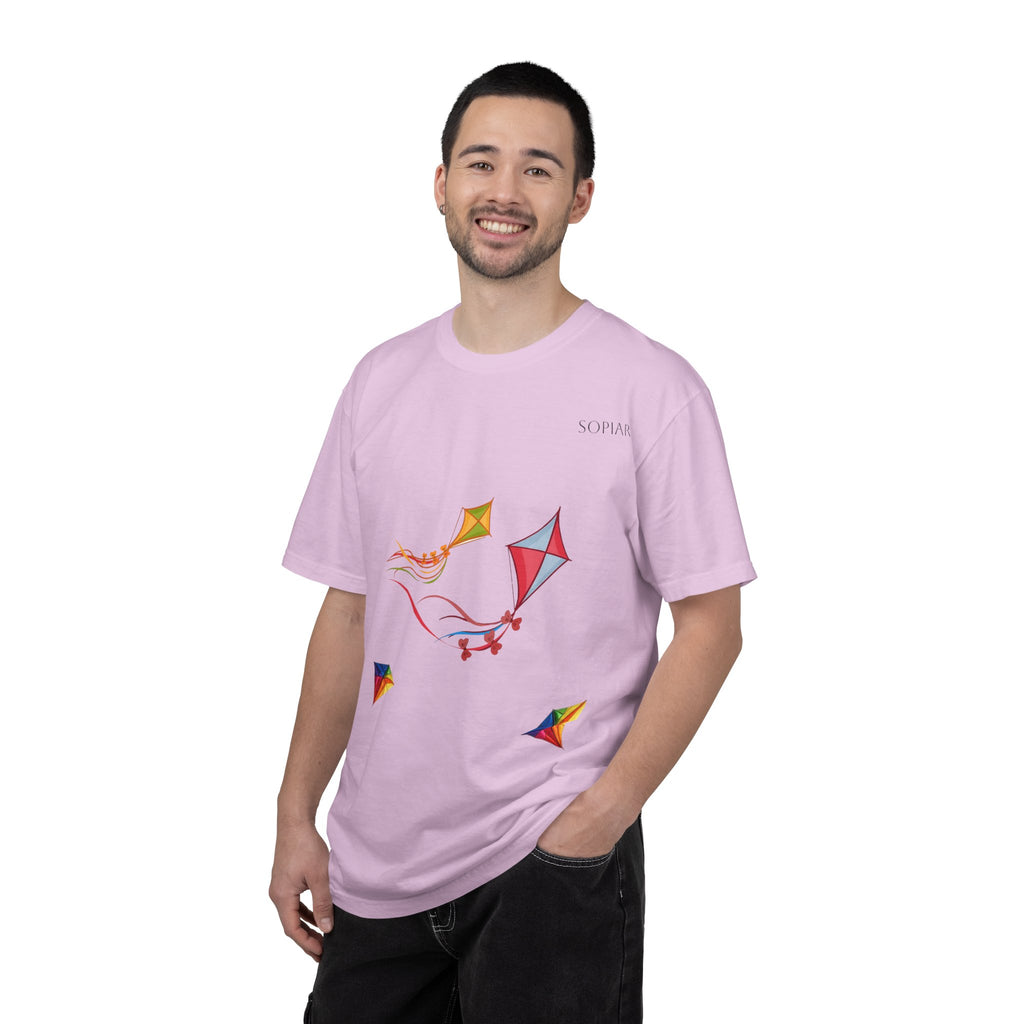 Kites Graphic T-Shirt — Colorful Flying Kites Tee