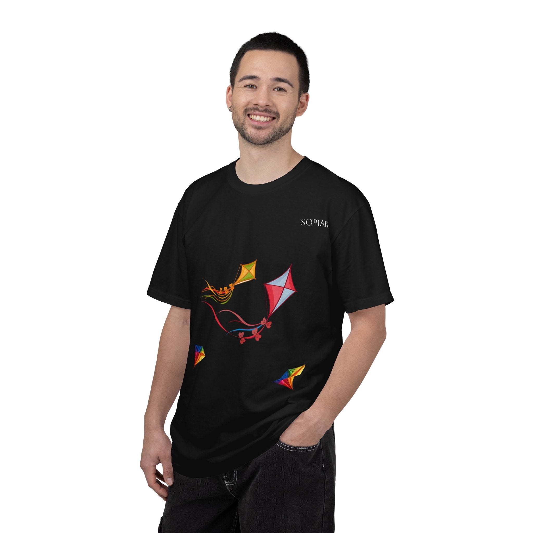 Kites Graphic T-Shirt — Colorful Flying Kites Tee