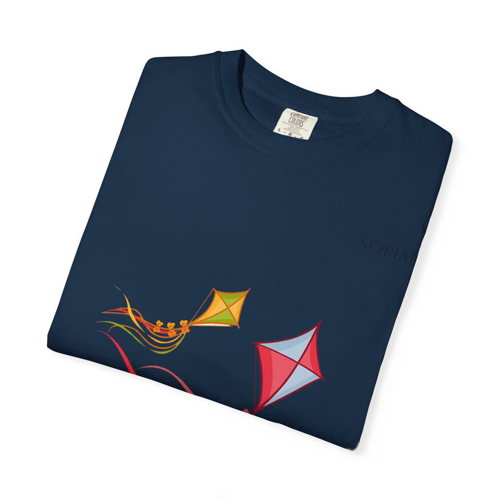 Kites Graphic T-Shirt — Colorful Flying Kites Tee