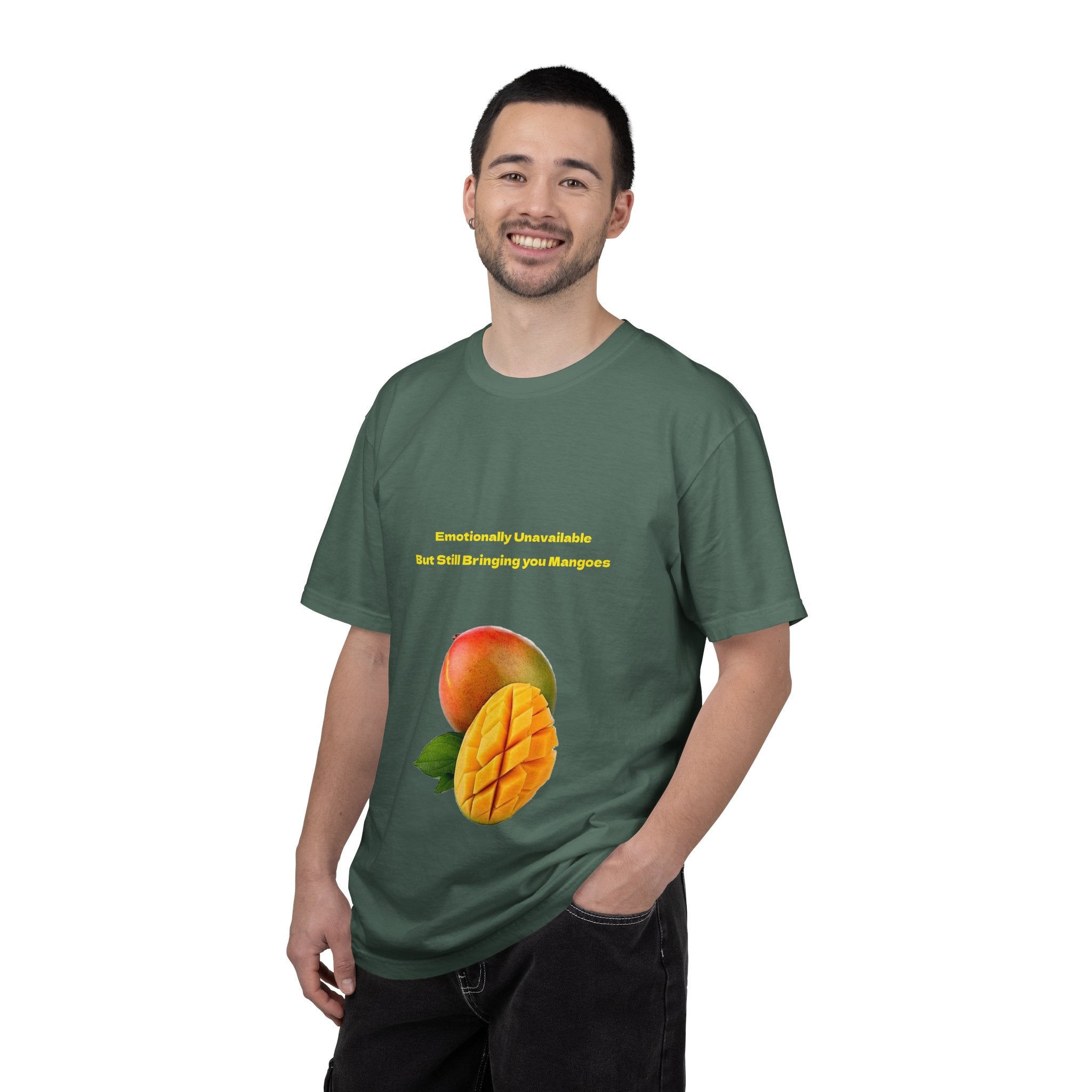 Mango Fruit Graphic T-Shirt — Tropical Sliced Mango Tee