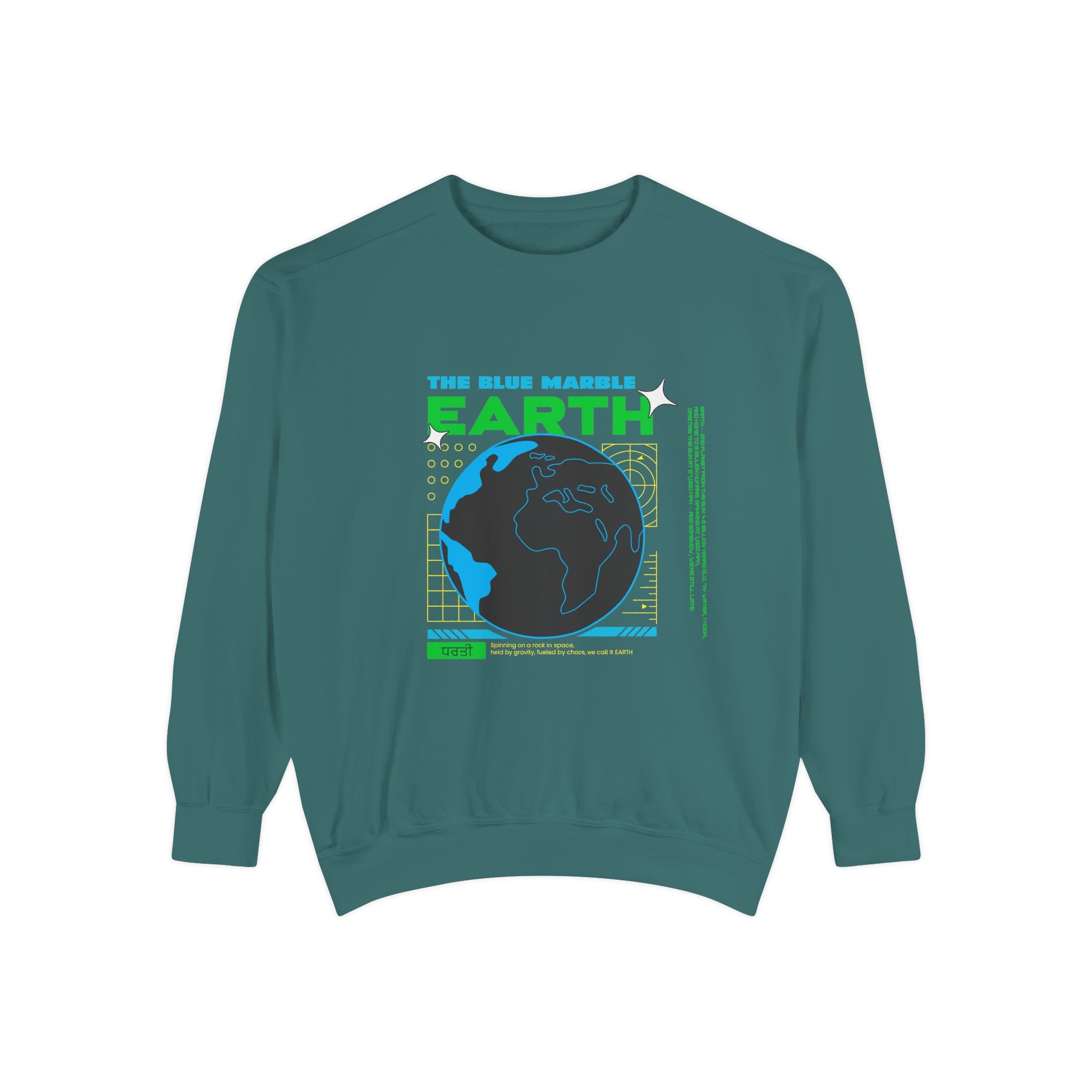Earth Day Graphic Sweatshirt — The Blue Marble Globe Design