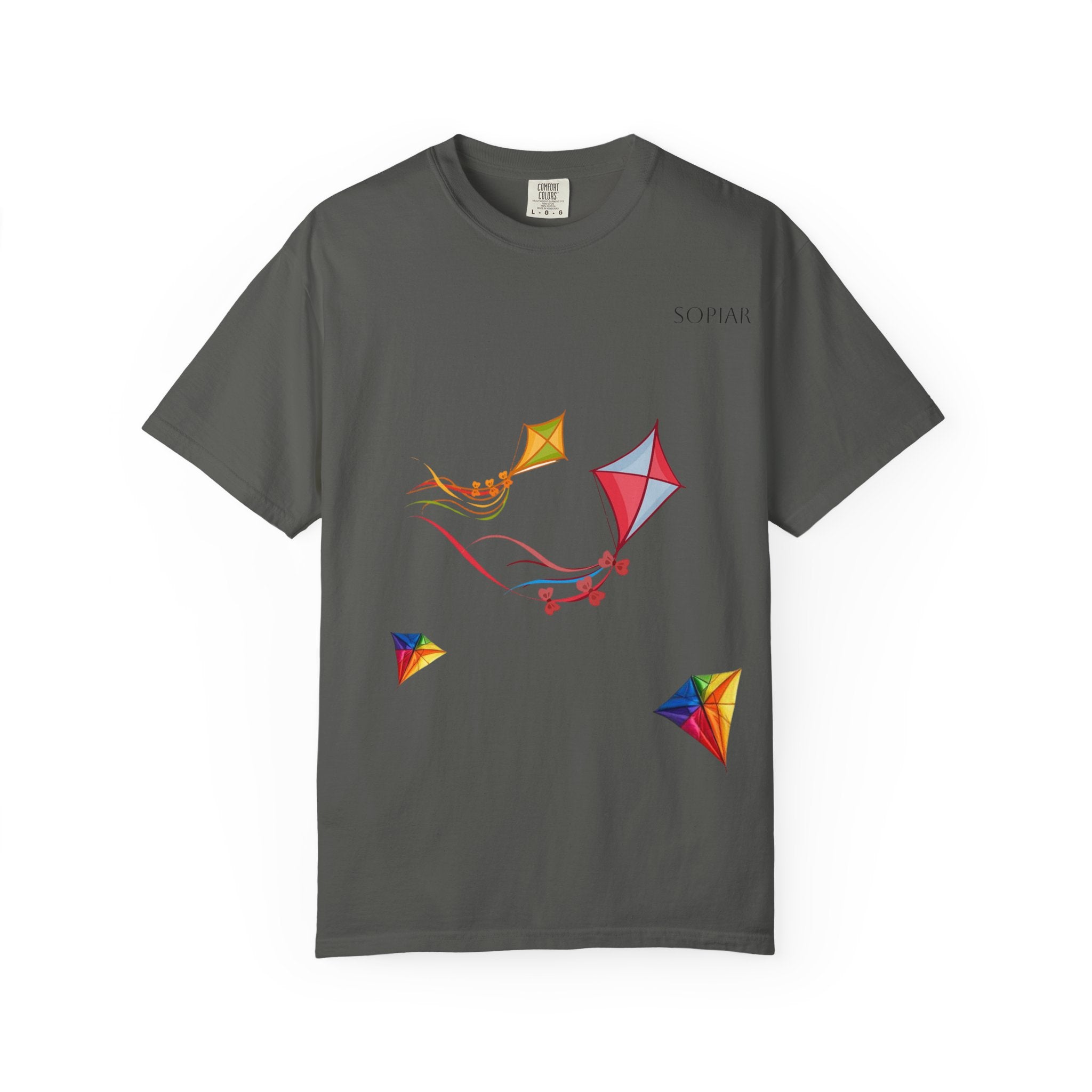 Kites Graphic T-Shirt — Colorful Flying Kites Tee