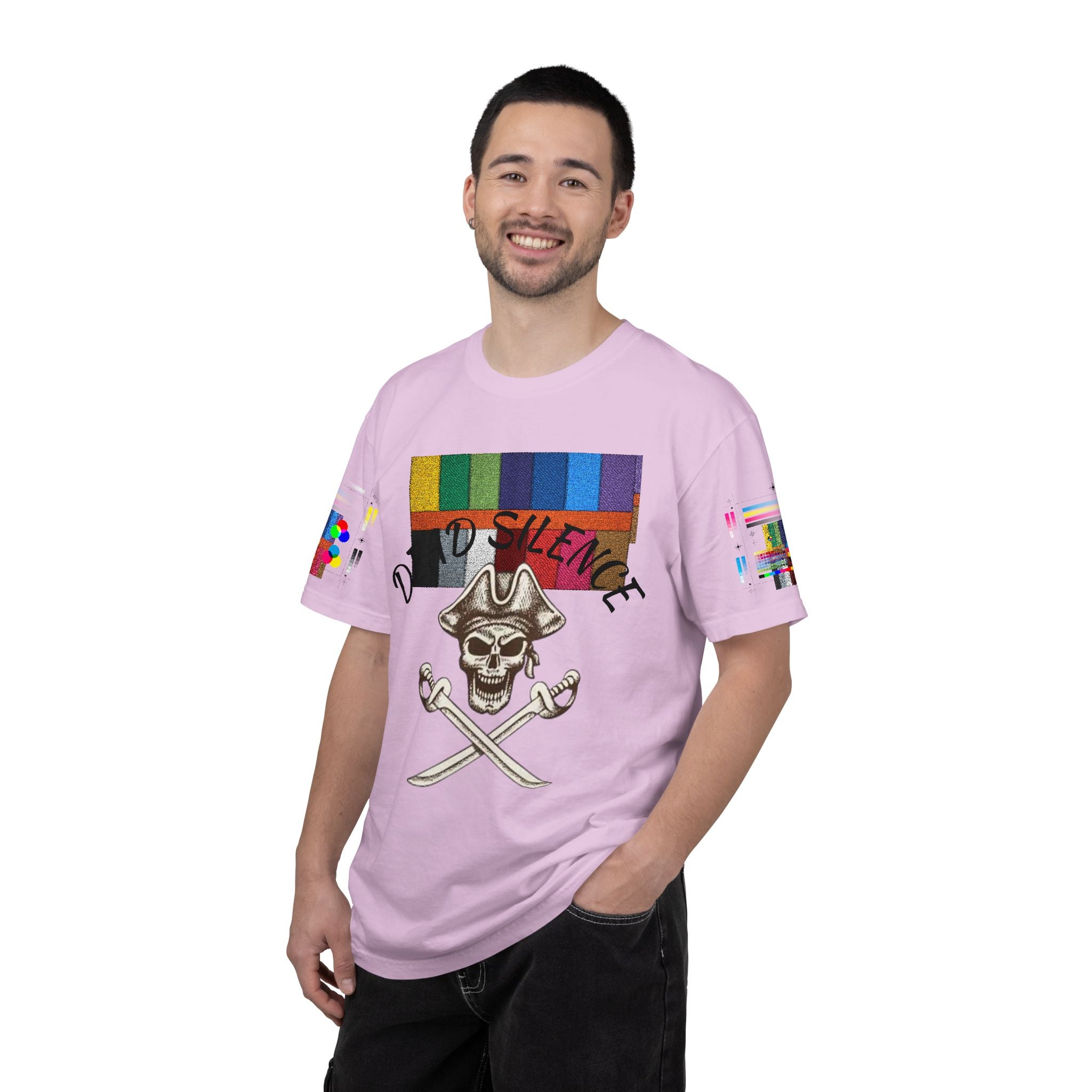 Dead Silence Pirate Skull T‑Shirt — Crossed Swords Graphic Tee