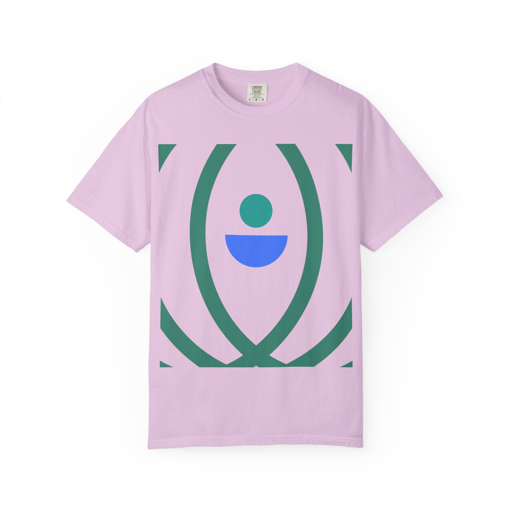 Minimalist Lotus Symbol T-Shirt — Modern Geometric Spiritual Tee