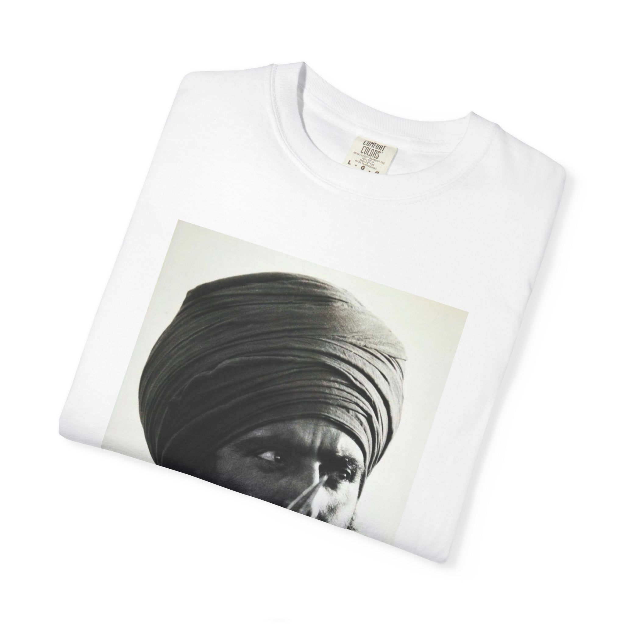 Graphic T-Shirt — Vintage Turban Portrait Photo Tee- Jarnail Singh Bhindranwale