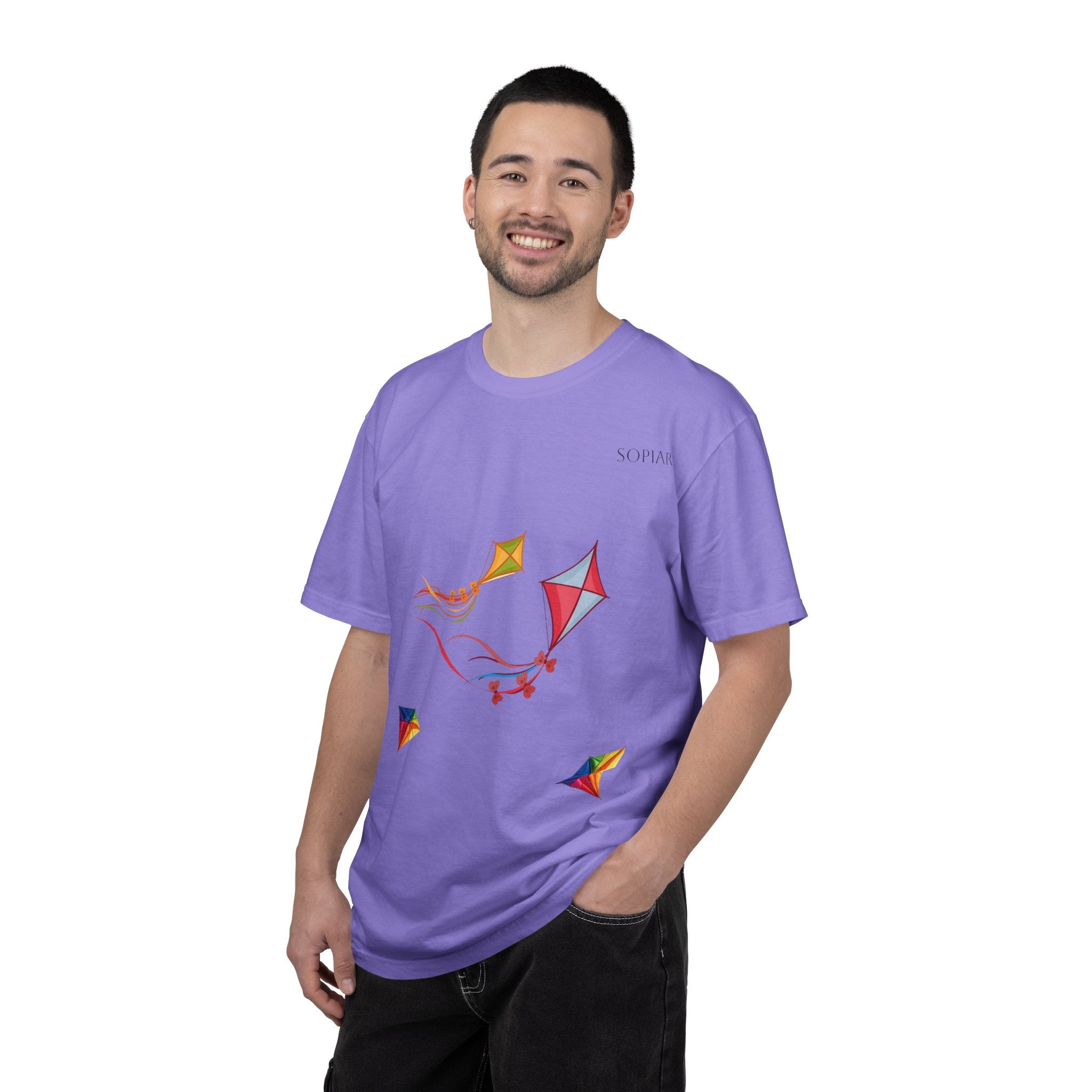 Kites Graphic T-Shirt — Colorful Flying Kites Tee
