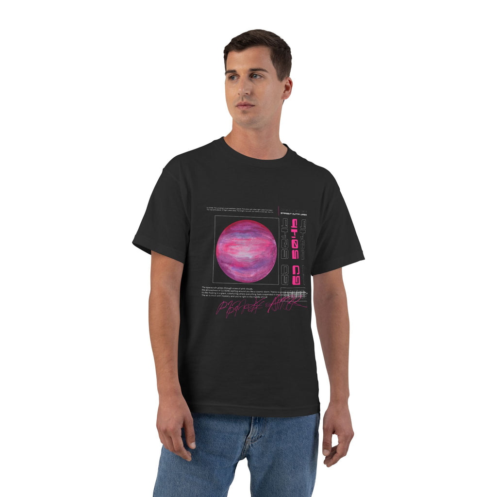 Planet Pink Graphic T-Shirt — Retro Vaporwave Cosmos Tee