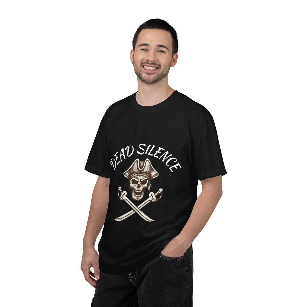 Dead Silence Pirate Skull T‑Shirt — Crossed Swords Graphic Tee