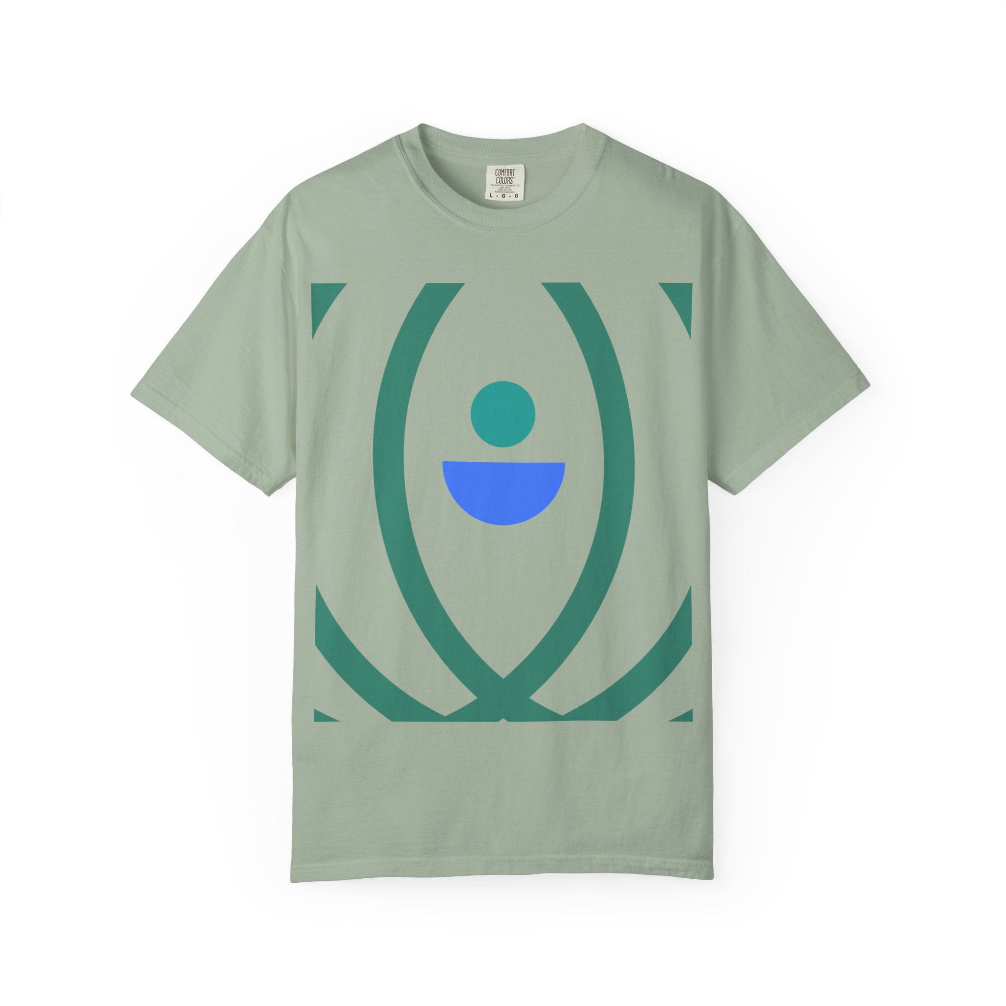 Minimalist Lotus Symbol T-Shirt — Modern Geometric Spiritual Tee