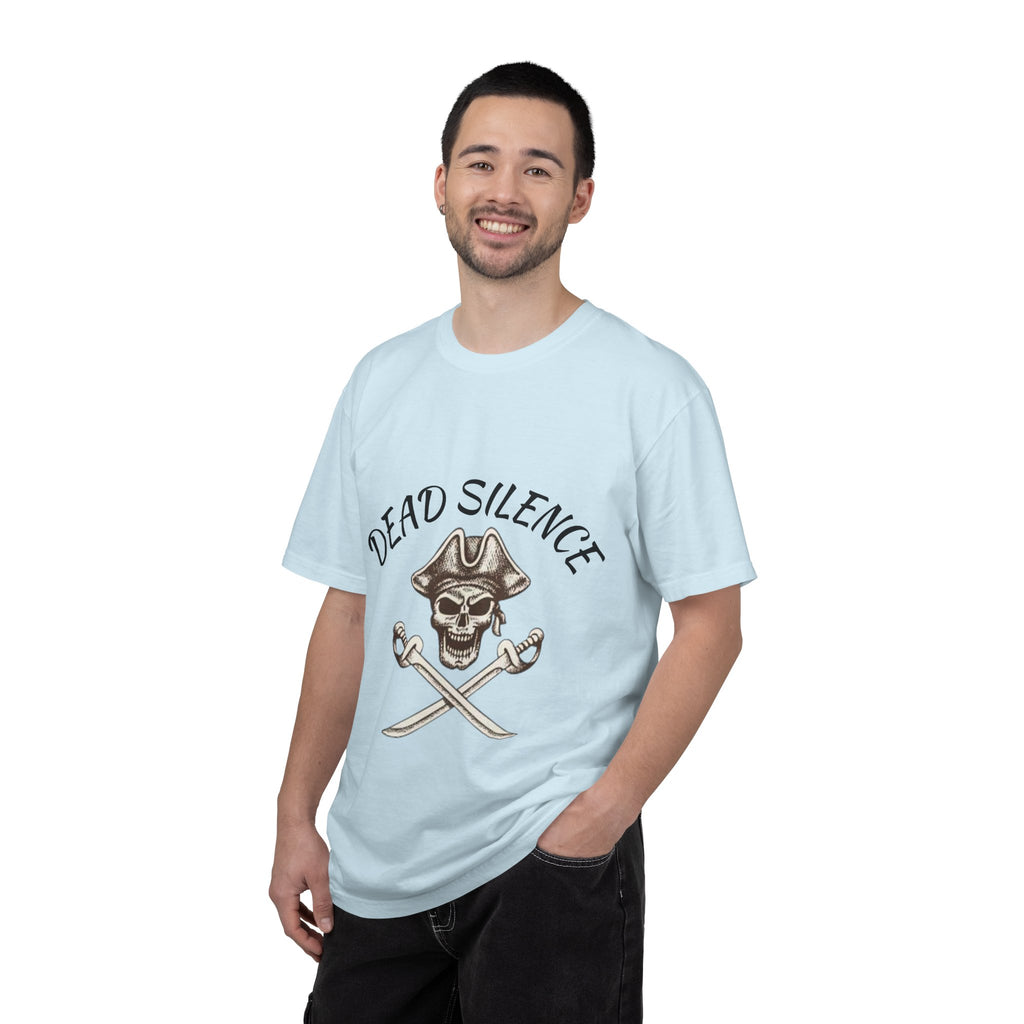 Dead Silence Pirate Skull T‑Shirt — Crossed Swords Graphic Tee