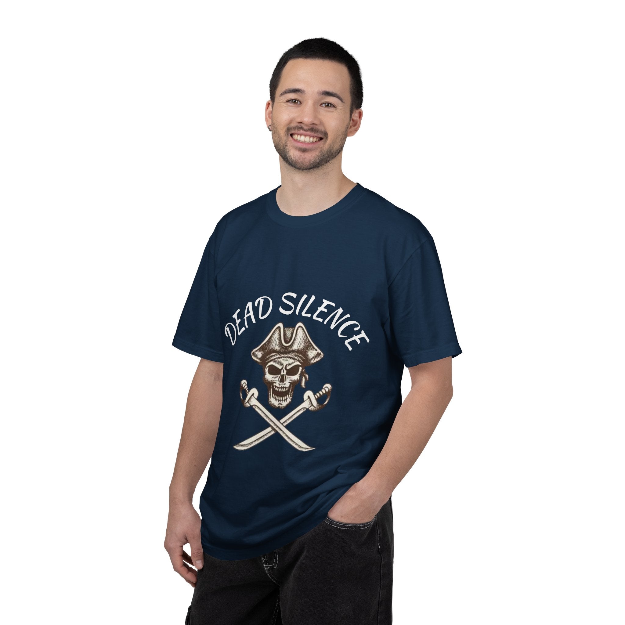 Dead Silence Pirate Skull T‑Shirt — Crossed Swords Graphic Tee