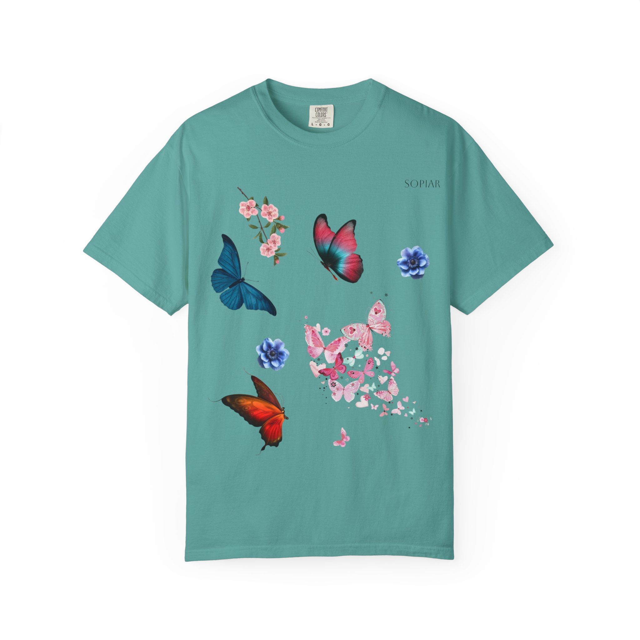 Butterfly Garden T-Shirt — Colorful Floral & Butterflies Graphic Tee