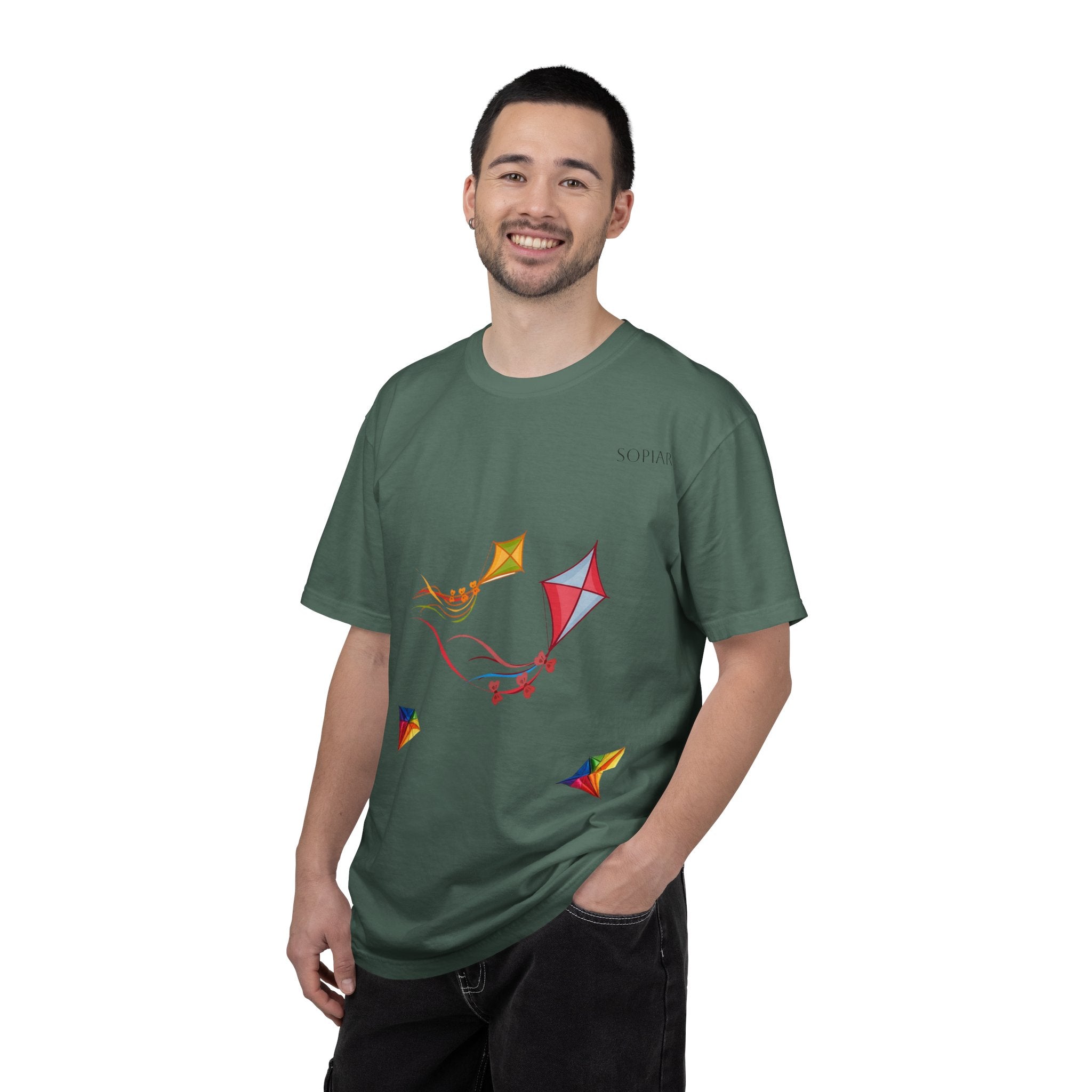 Kites Graphic T-Shirt — Colorful Flying Kites Tee