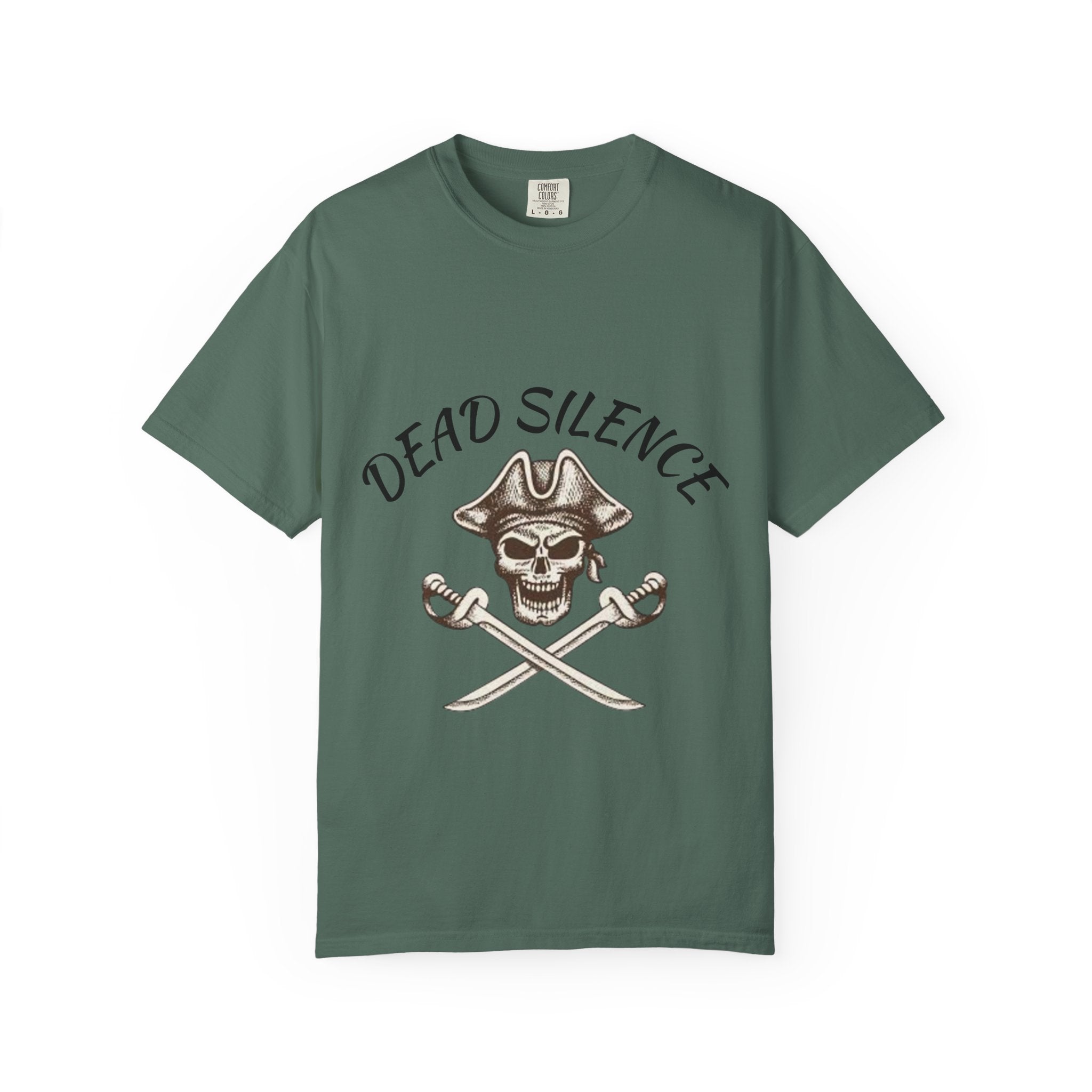 Dead Silence Pirate Skull T‑Shirt — Crossed Swords Graphic Tee