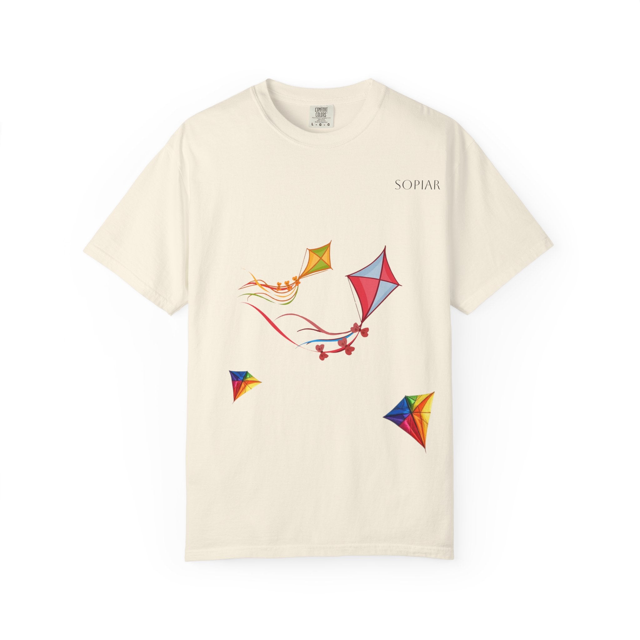 Kites Graphic T-Shirt — Colorful Flying Kites Tee