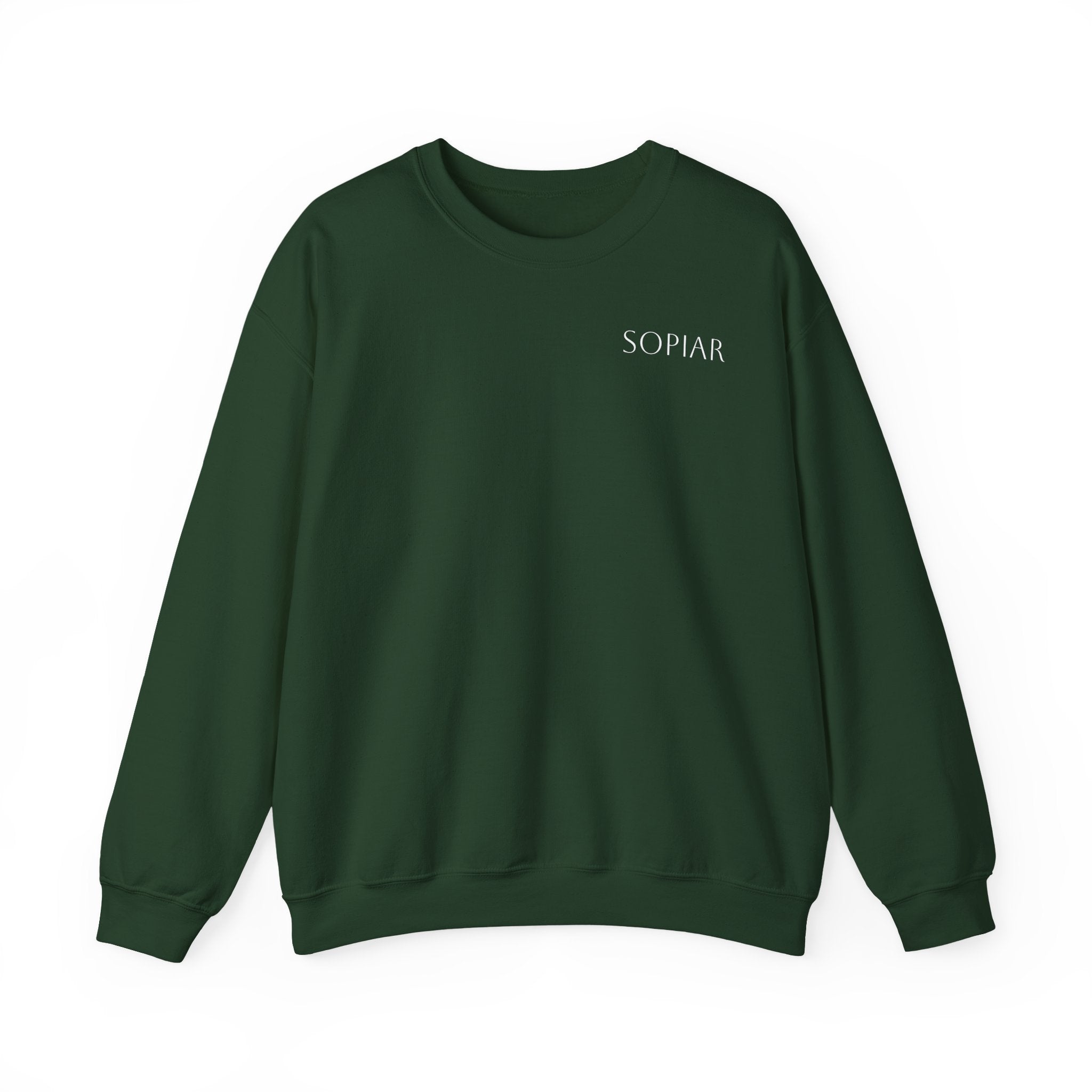 Minimal 'SOPIAR' Logo Crewneck Sweatshirt — Women's/Men's Casual White Pullover