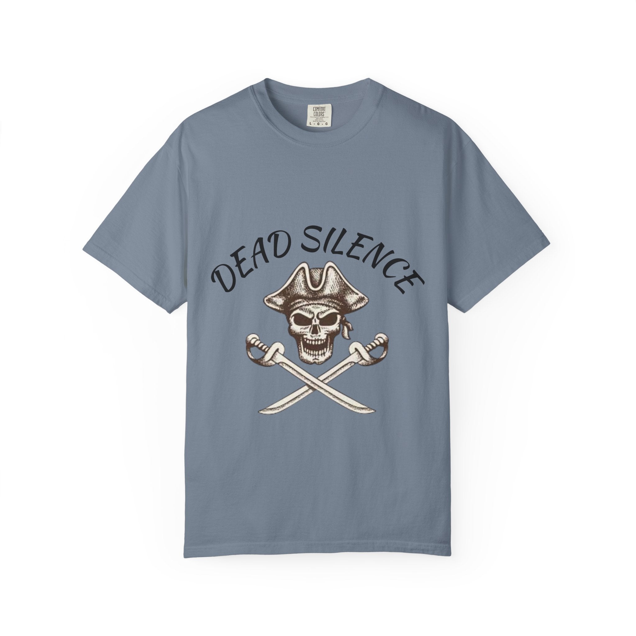 Dead Silence Pirate Skull T‑Shirt — Crossed Swords Graphic Tee
