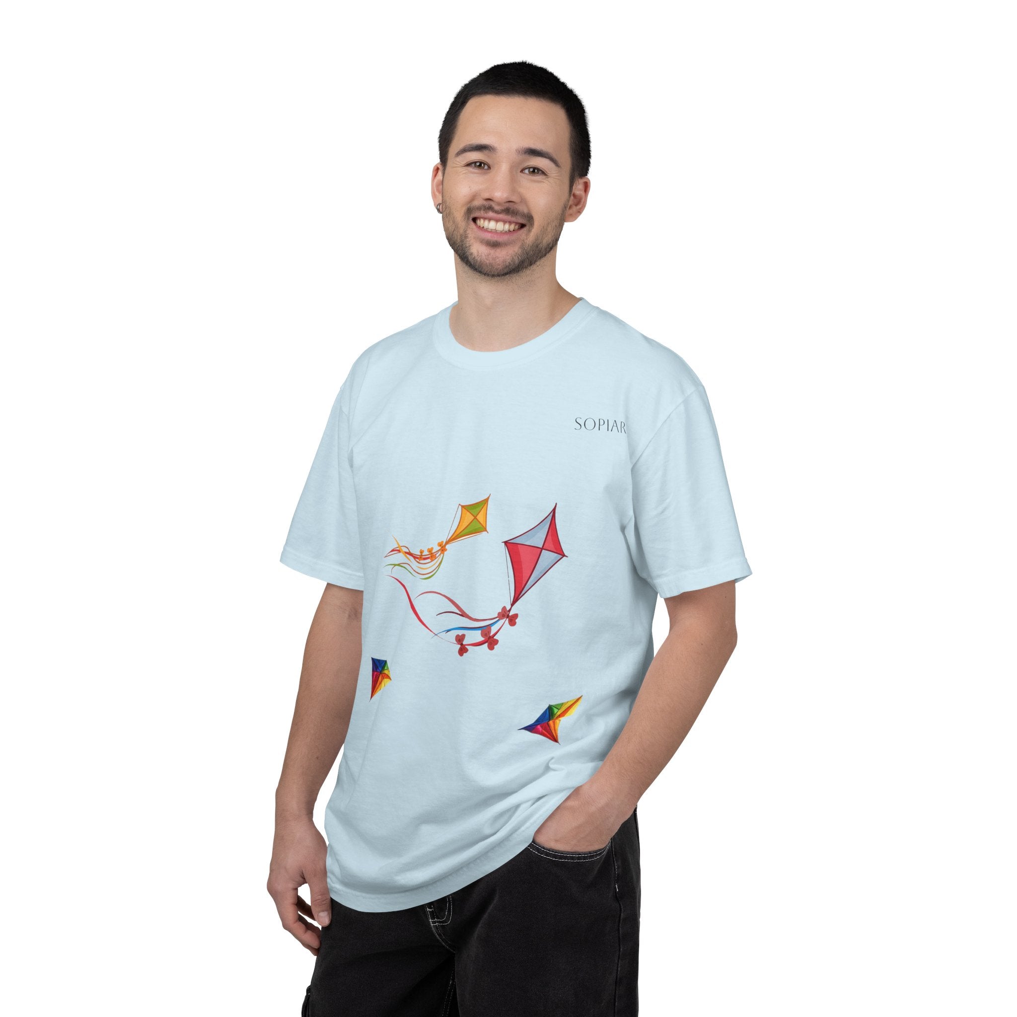 Kites Graphic T-Shirt — Colorful Flying Kites Tee
