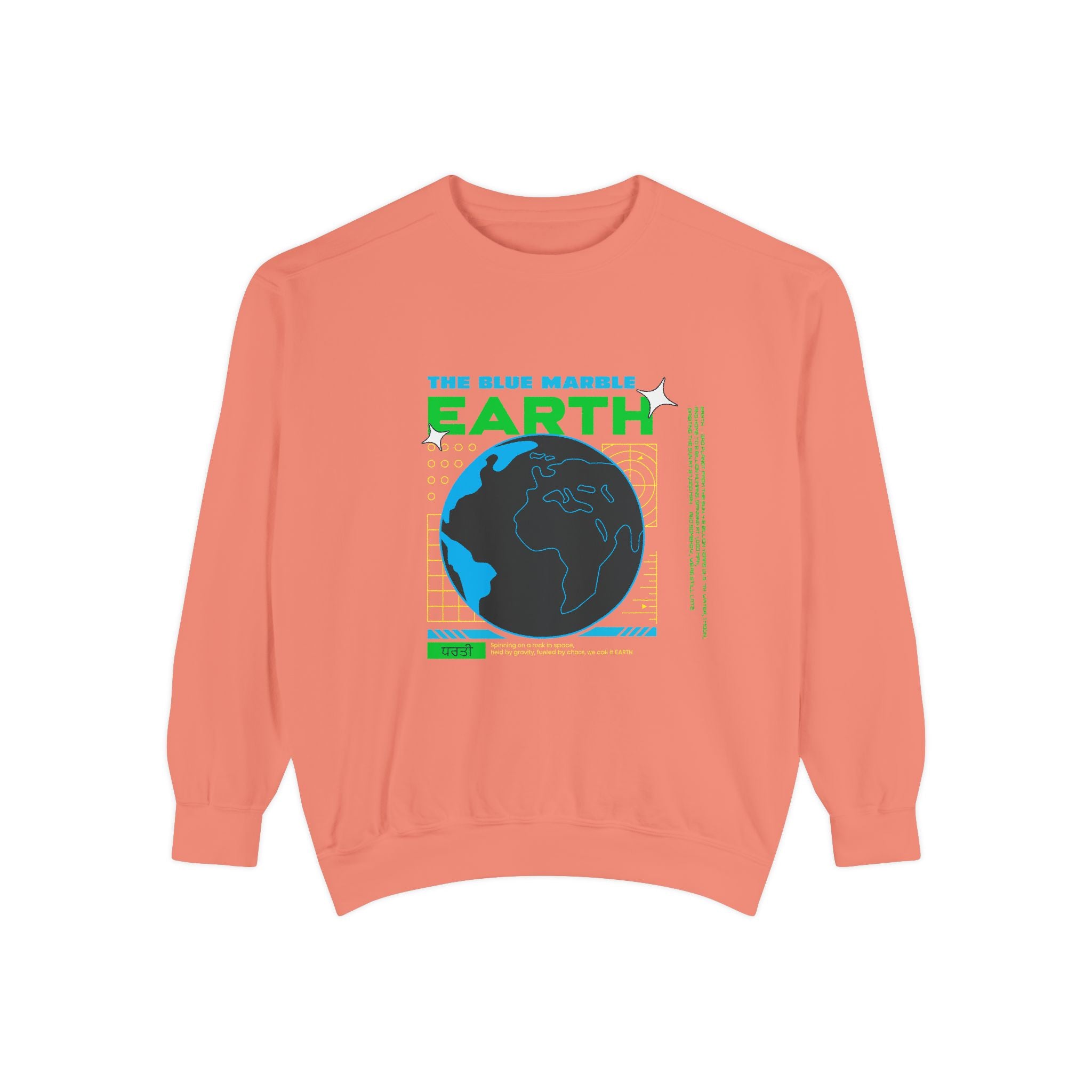 Earth Day Graphic Sweatshirt — The Blue Marble Globe Design